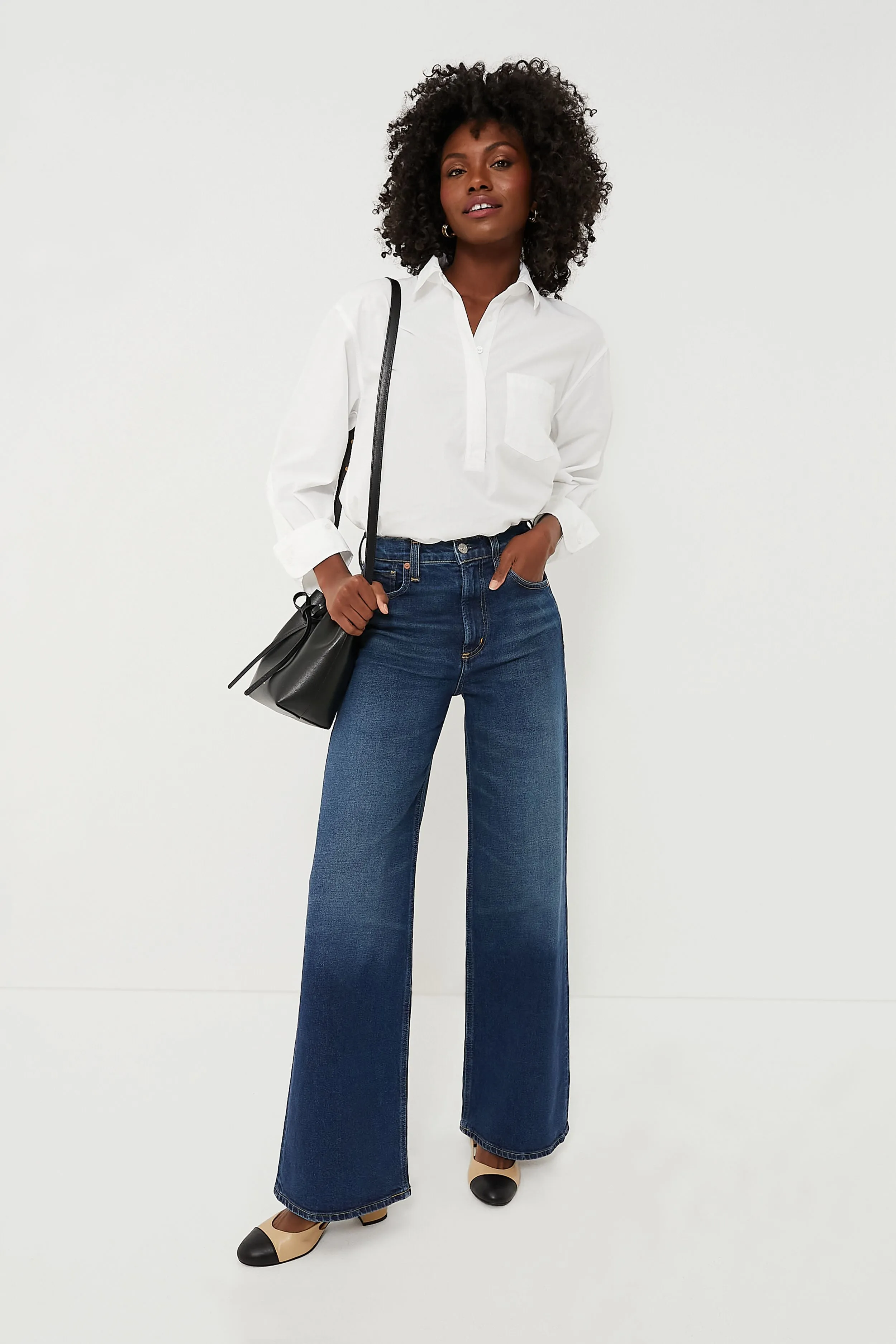 Optic White Aave Oversize Cuff Shirt sold by Tuckernuck product image thumbnail 2