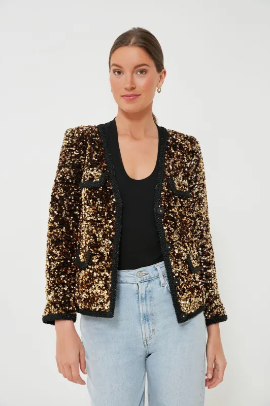 Gold Sequin Jacket sold by Tuckernuck