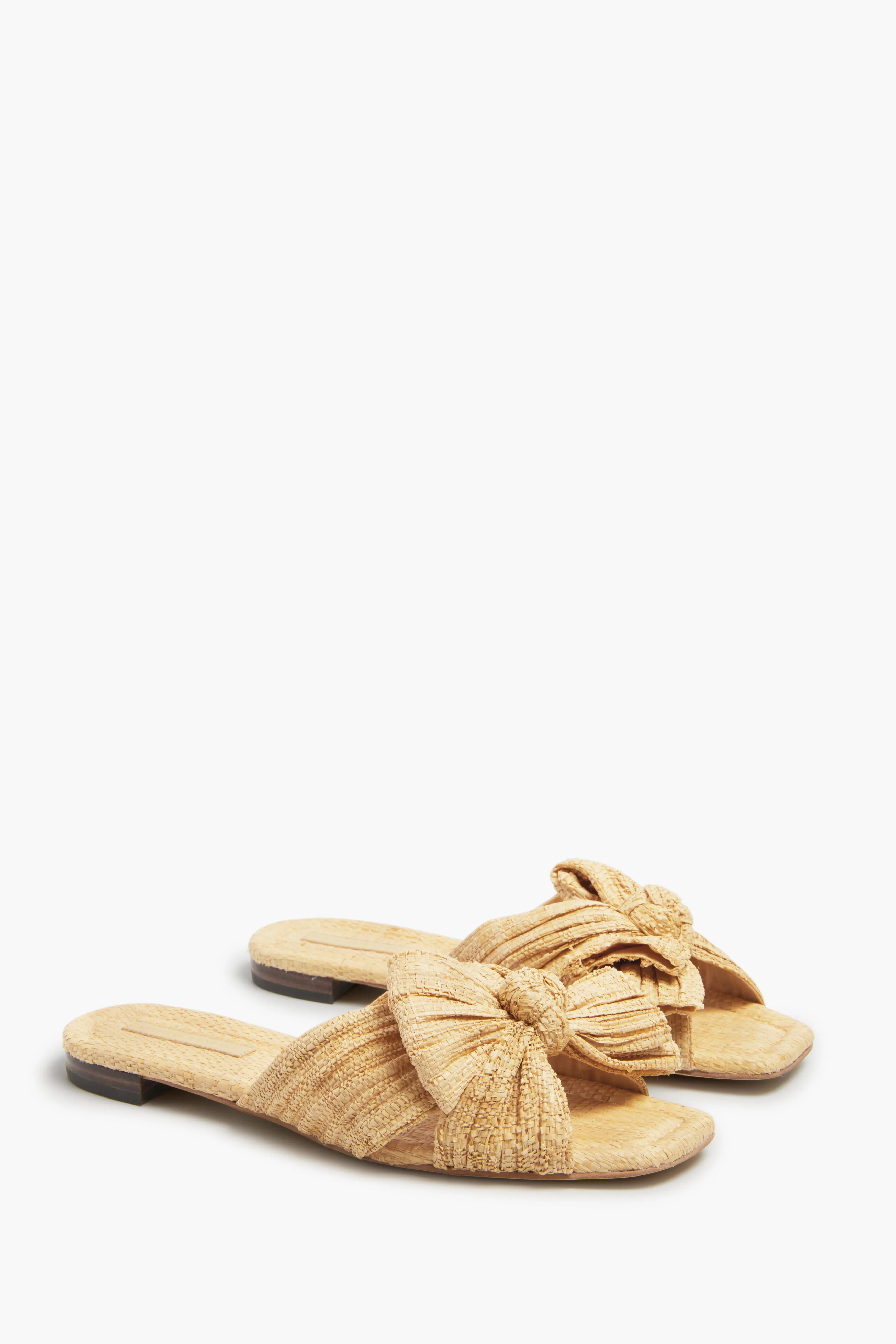 Natural Pleated Straw Daphne Flats sold by Tuckernuck product image thumbnail 4