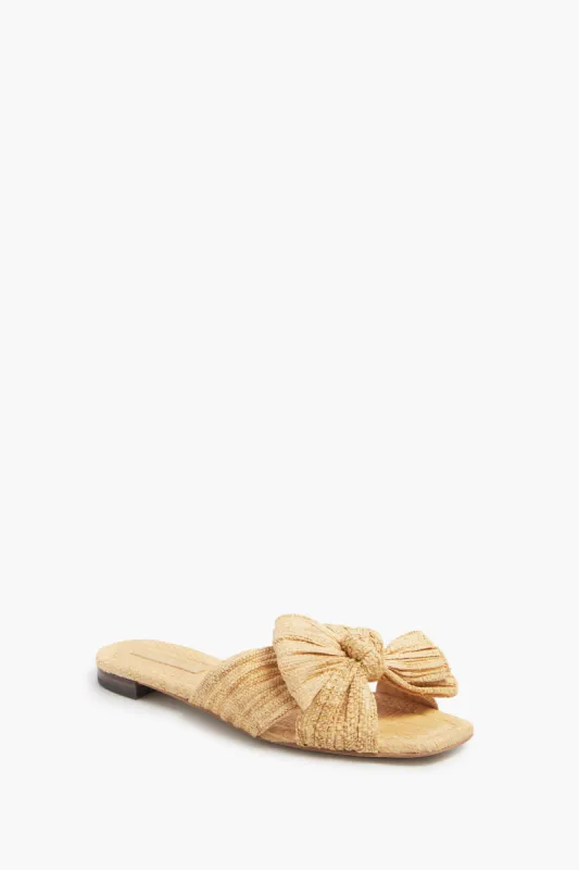 Natural Pleated Straw Daphne Flats sold by Tuckernuck