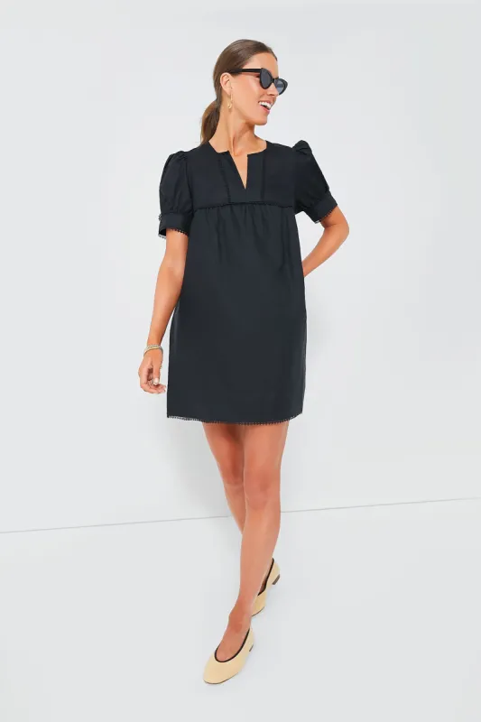 Black Linen Bridget Dress sold by Tuckernuck