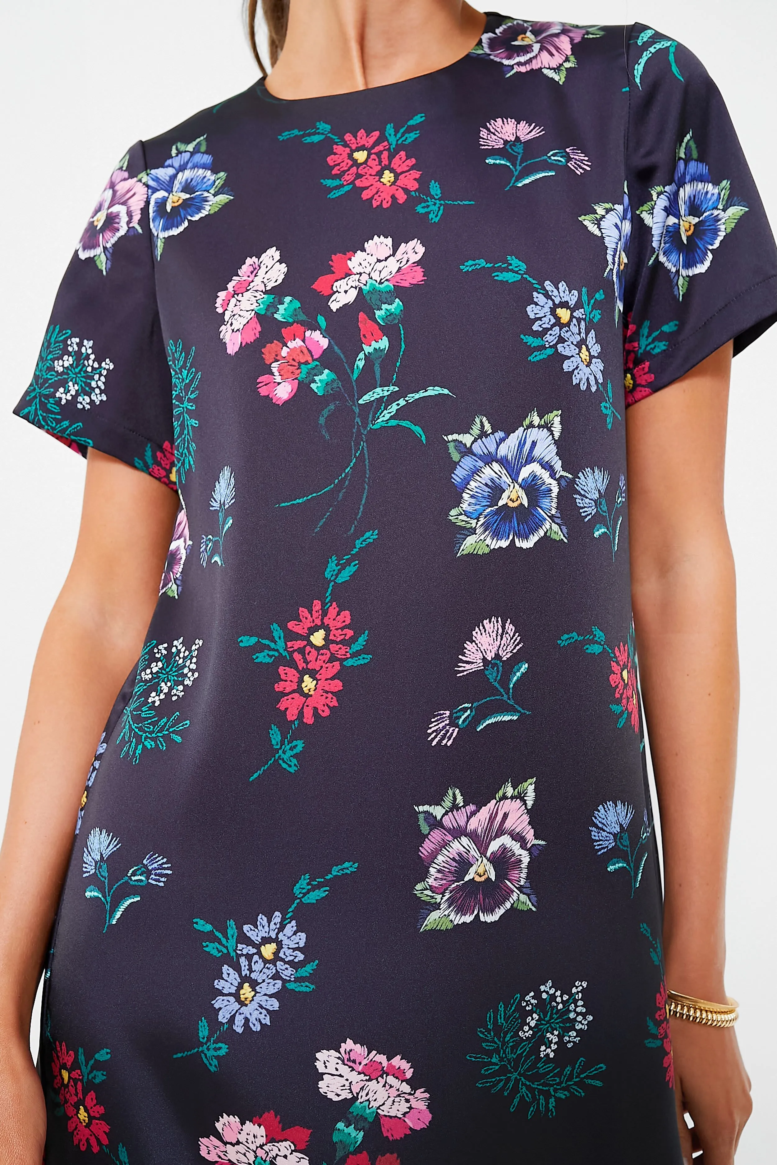 Black Floral Silky Riley Maxi Dress sold by Tuckernuck product image thumbnail 2