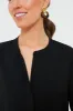 Black Stretch Crepe Royal Shirt Dress sold by Tuckernuck