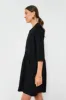 Black Stretch Crepe Royal Shirt Dress sold by Tuckernuck