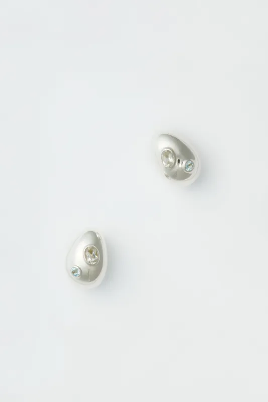 Silver Mini Arp Earrings in Studded Silver sold by Tuckernuck
