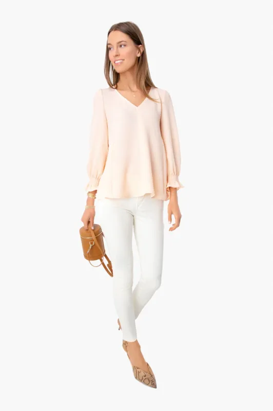 Peach Easton Blouse sold by Tuckernuck