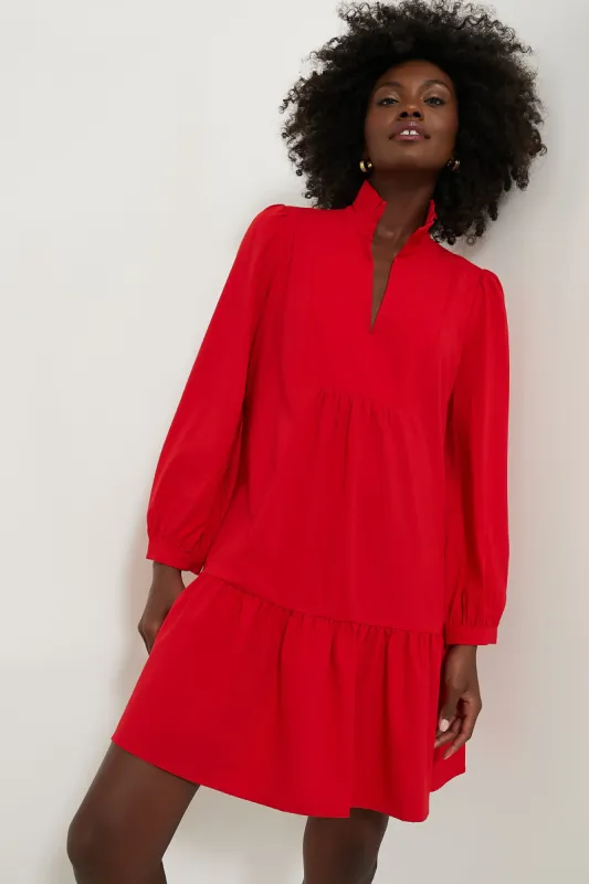 Red Crepe Palmerston Dress sold by Tuckernuck