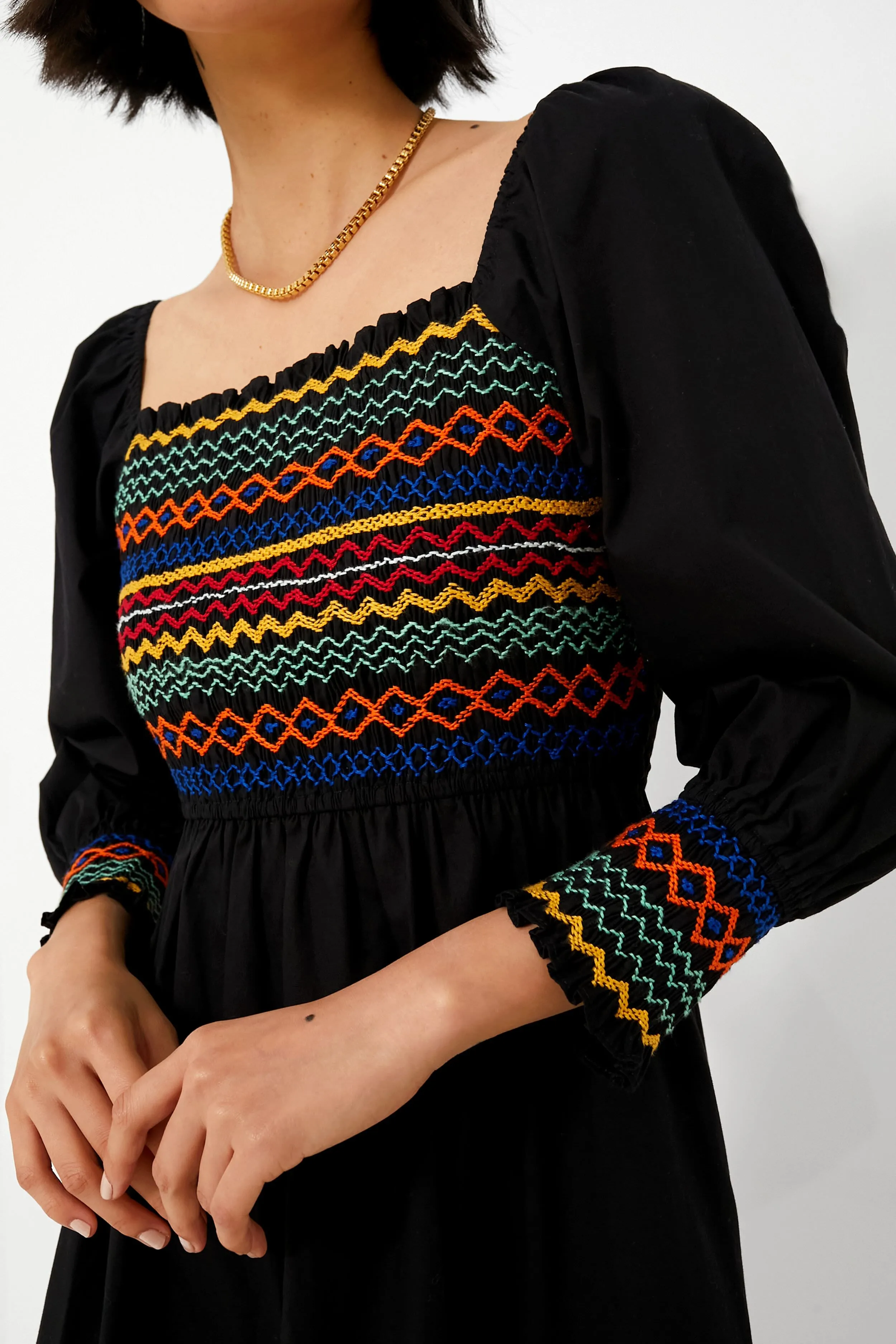 Black Autumn Smocking Cindy Dress sold by Tuckernuck product image thumbnail 5