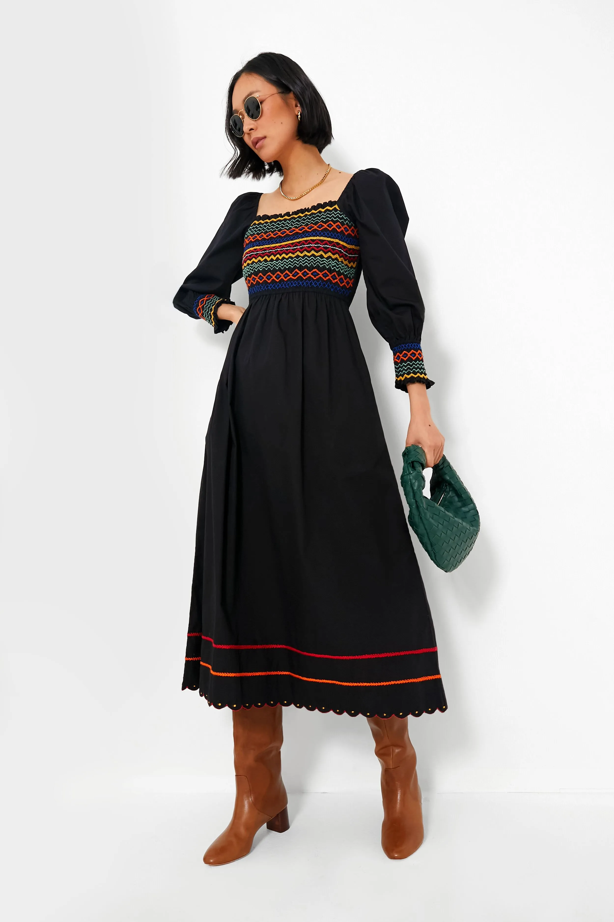 Black Autumn Smocking Cindy Dress sold by Tuckernuck product image thumbnail 2