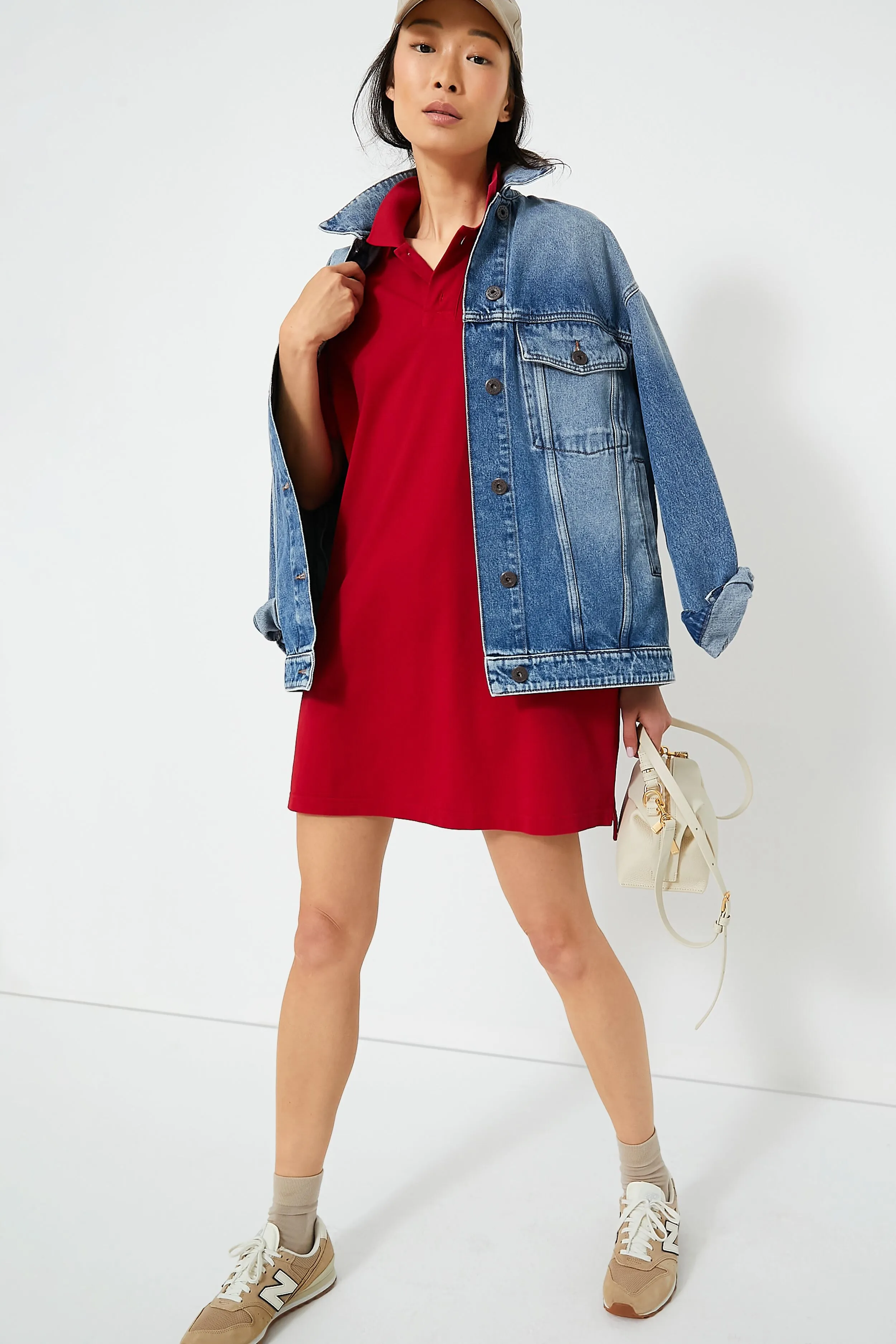 Red Pique Teller Polo Dress sold by Tuckernuck product image thumbnail 2