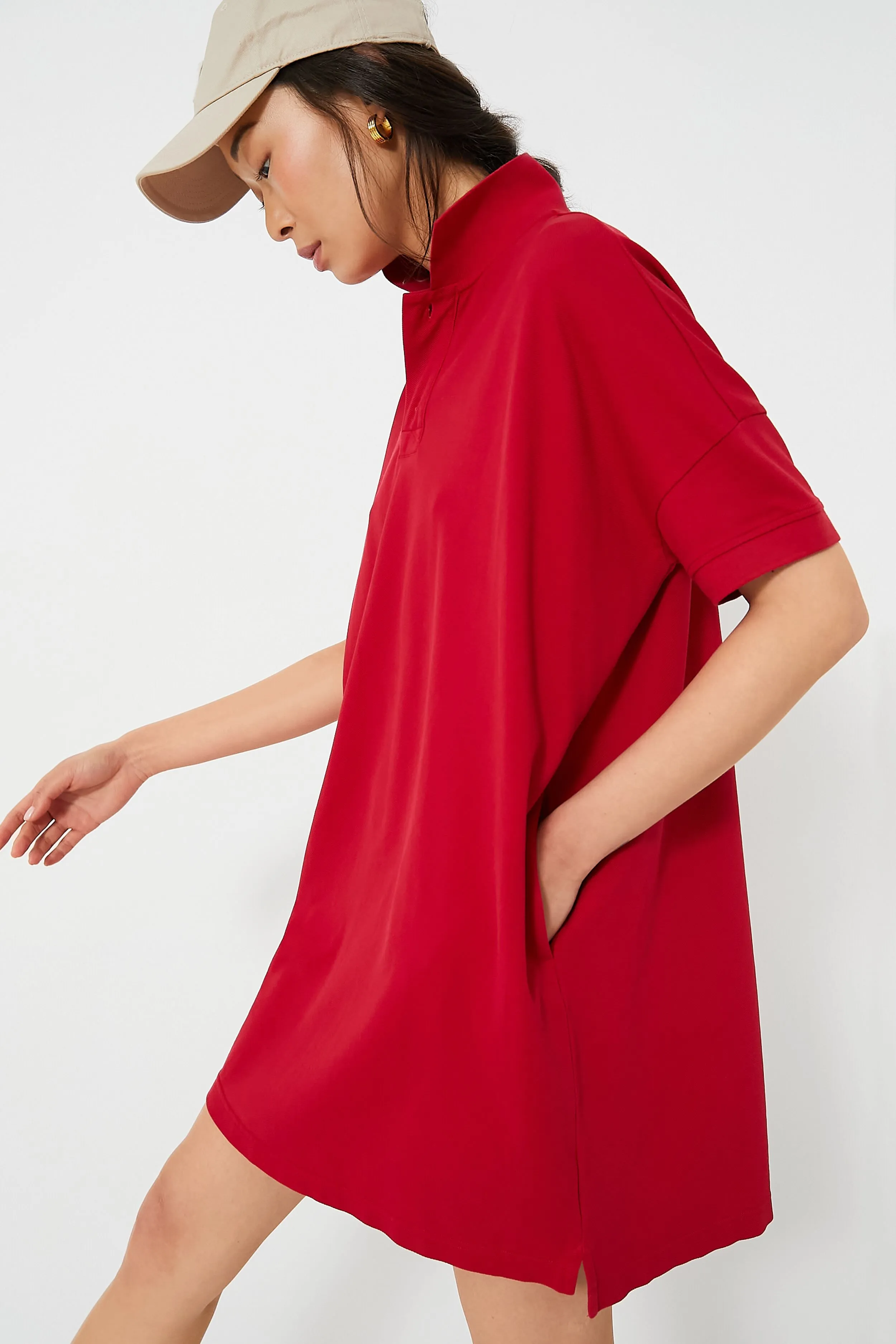 Red Pique Teller Polo Dress sold by Tuckernuck product image thumbnail 3