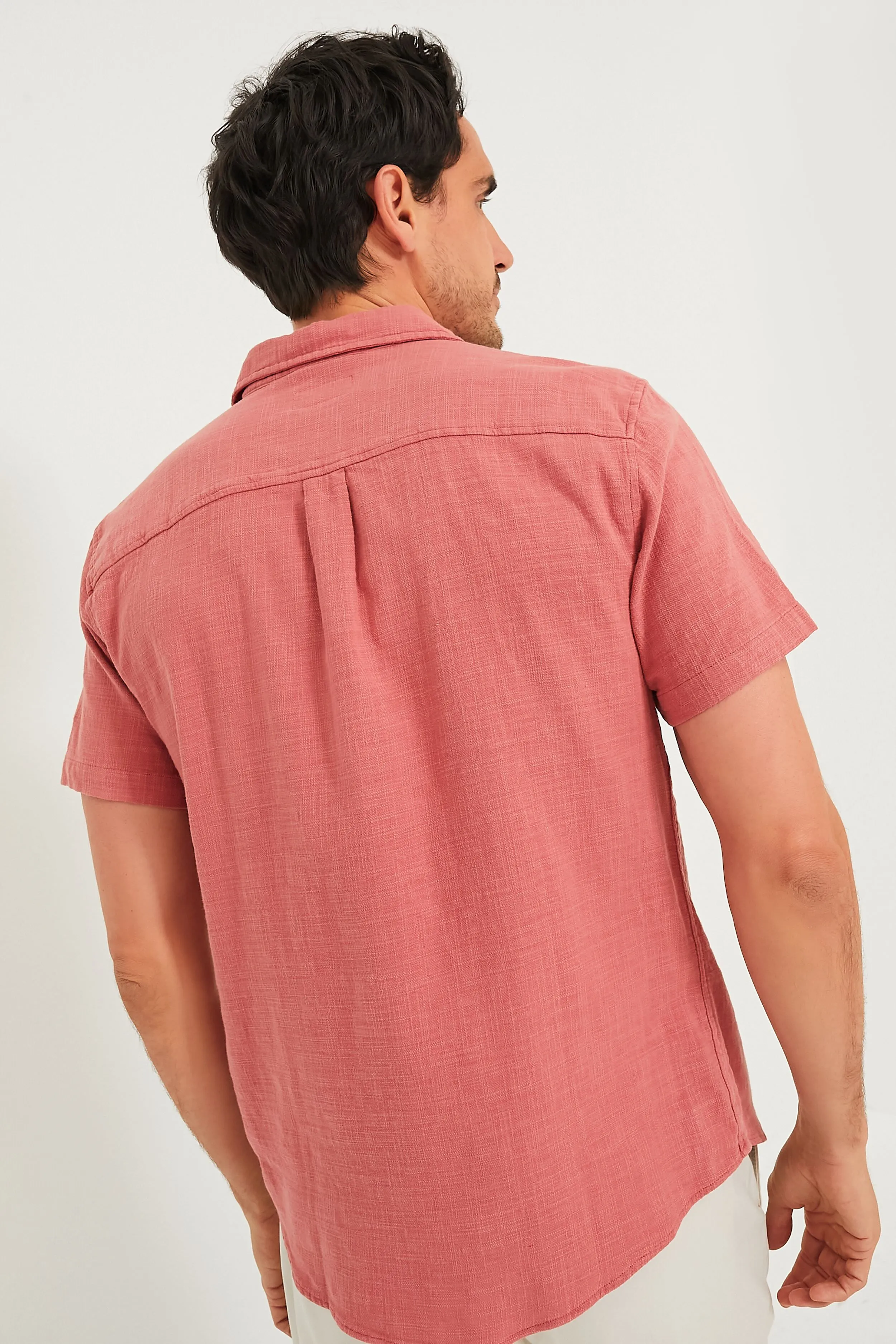 Rust Short Sleeve Stretch Selvage Shirt sold by Tuckernuck product image thumbnail 4