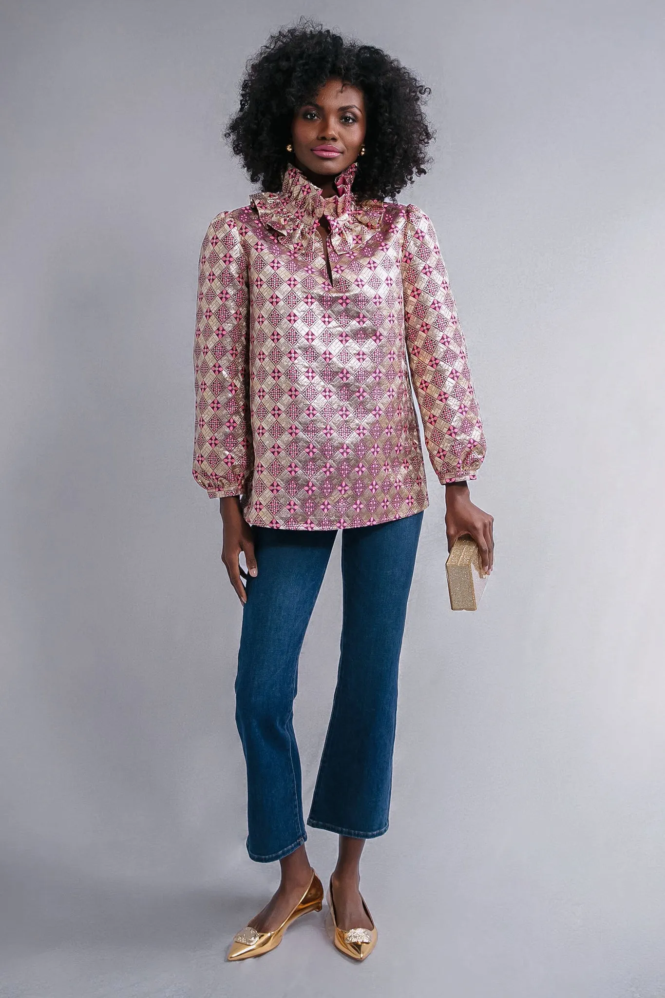 Champagne Dreams Bouvier Blouse sold by Tuckernuck product image thumbnail 2