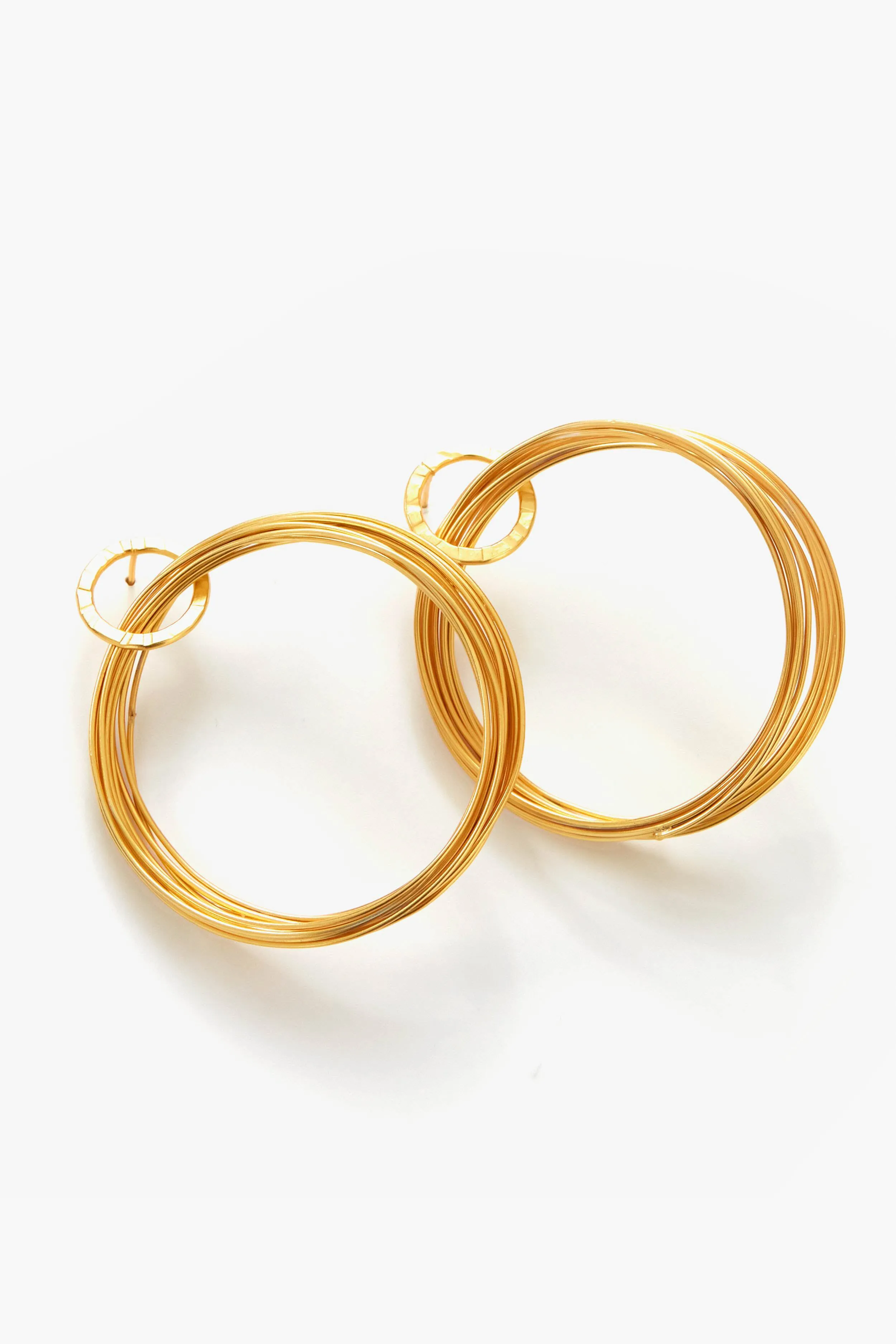 Gold Wire Hoop Earrings sold by Tuckernuck product image thumbnail 5