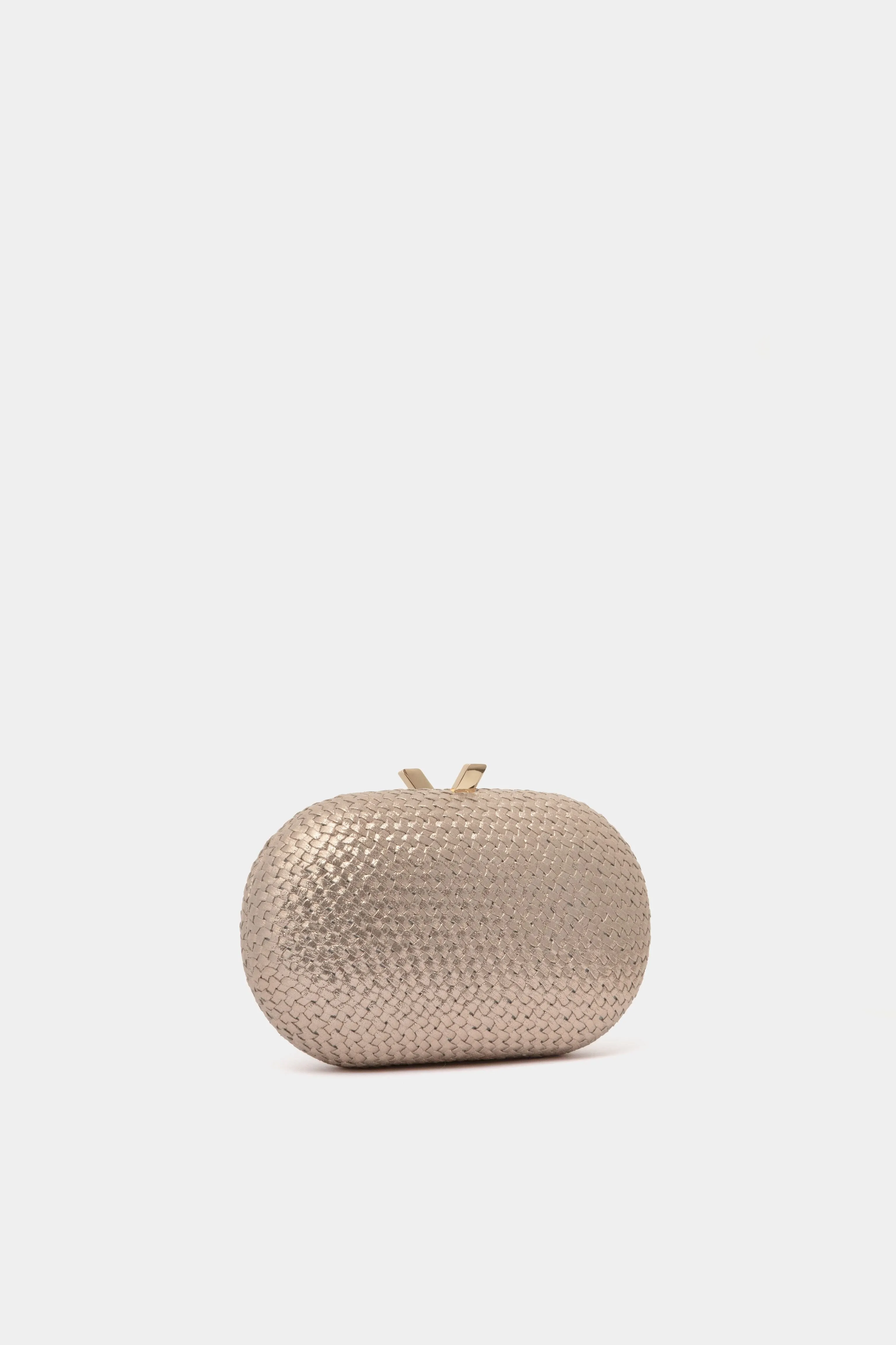 Gold Lucia Woven Oval Clutch sold by Tuckernuck product image thumbnail 4