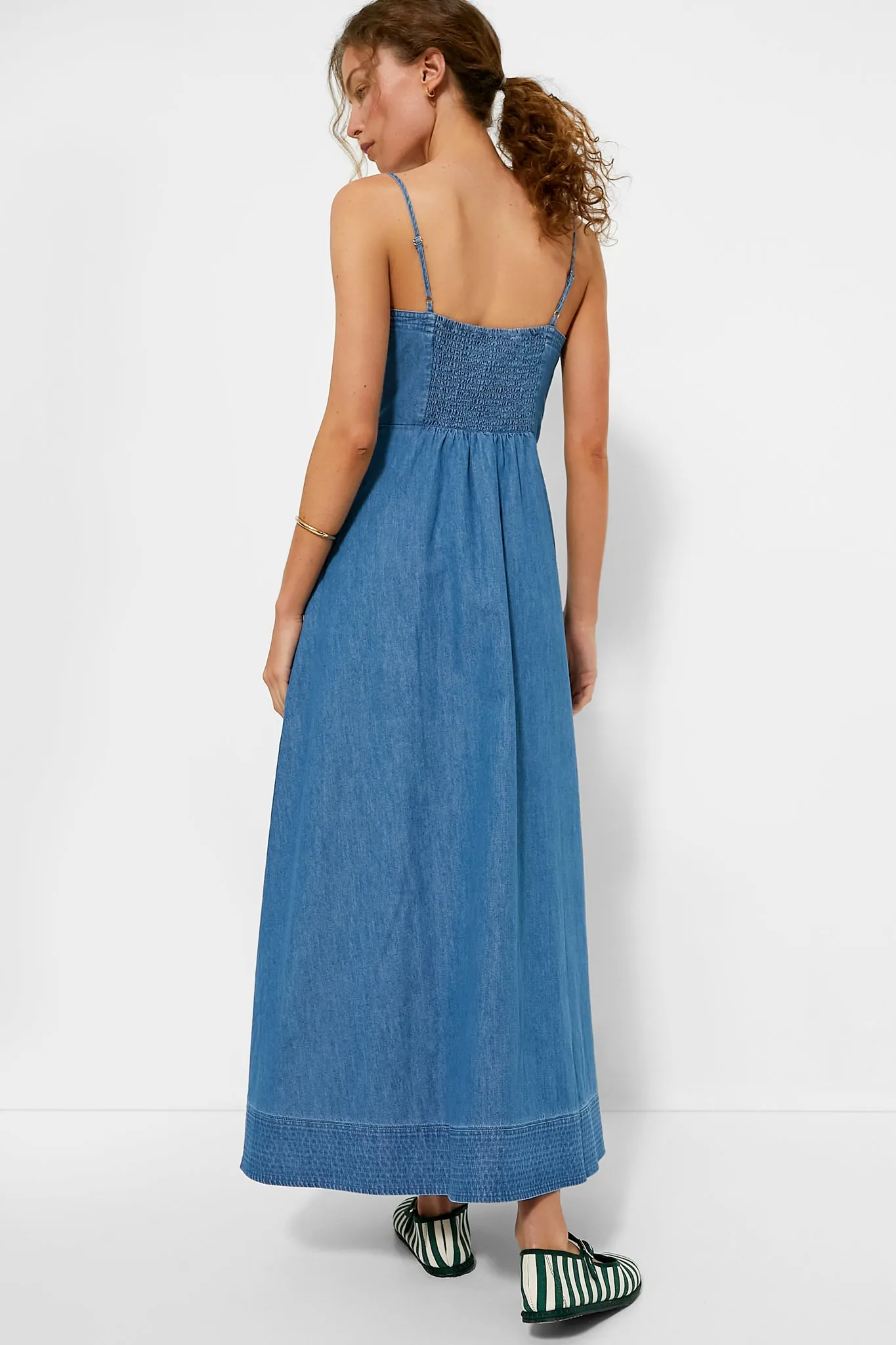chinese dress ladies Light Chambray Maxi Dress - All Dresses