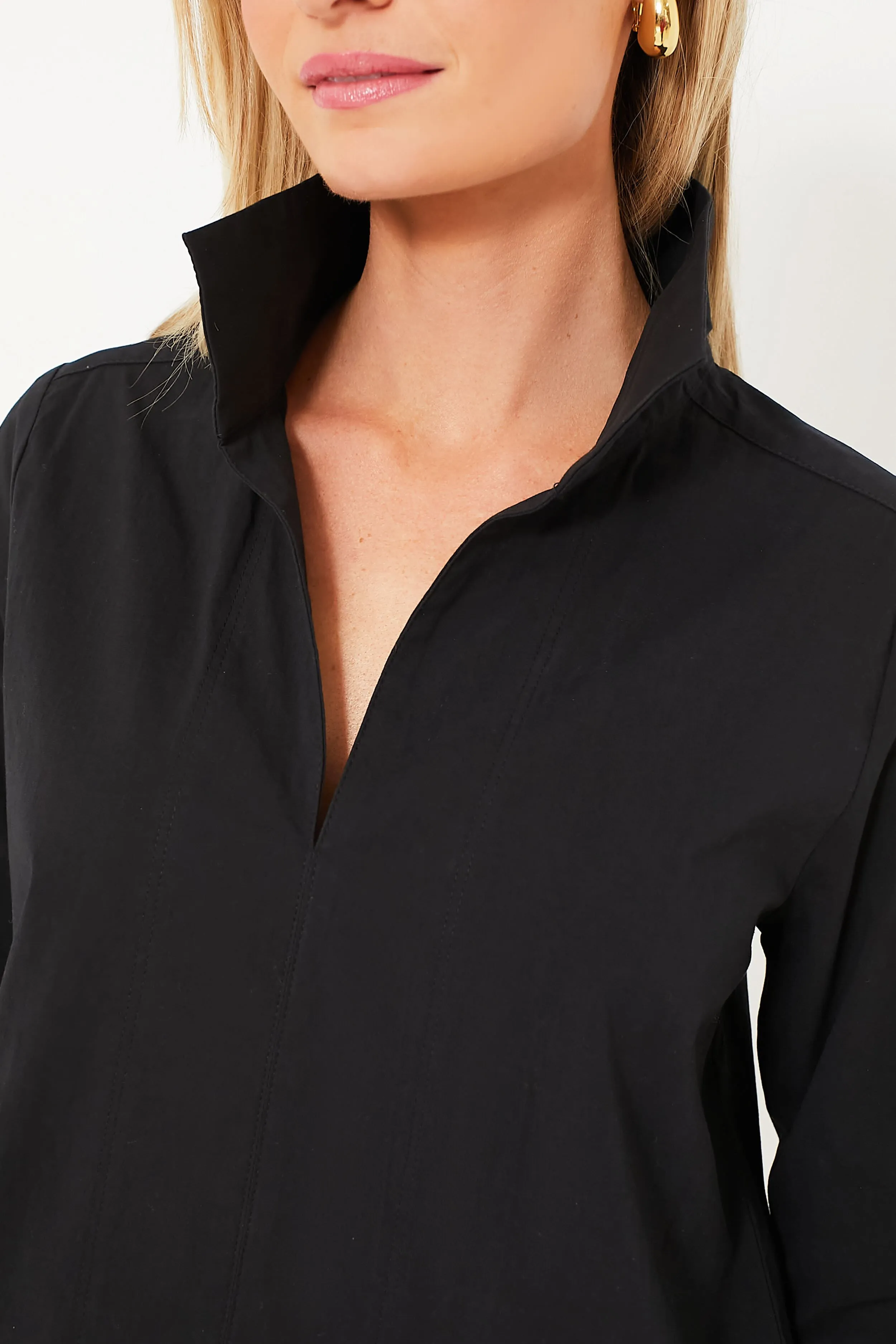 Black Margot Stand Collar Blouse sold by Tuckernuck product image thumbnail 5