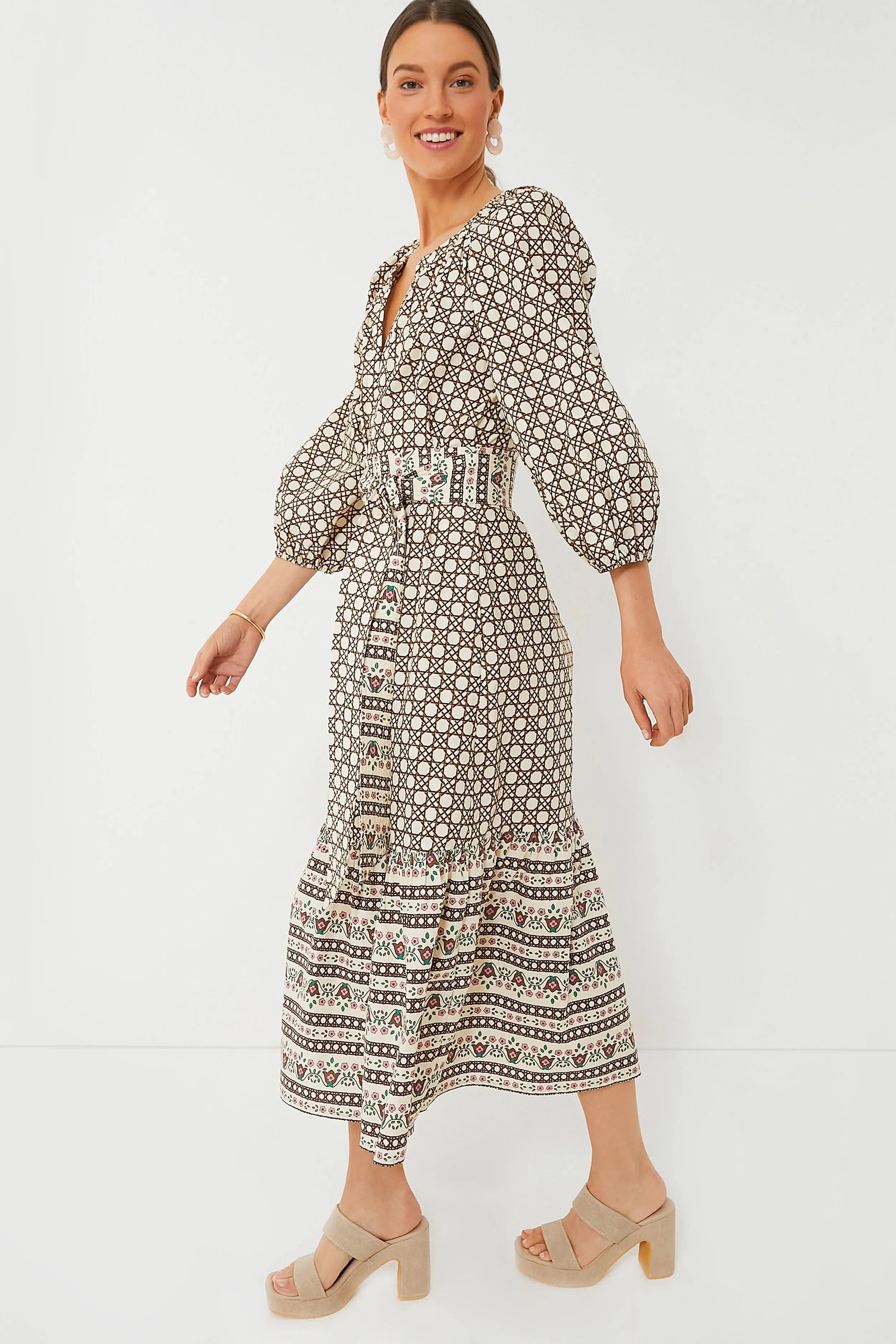 Birch Cane Border Lyles Dress sold by Tuckernuck product image thumbnail 3