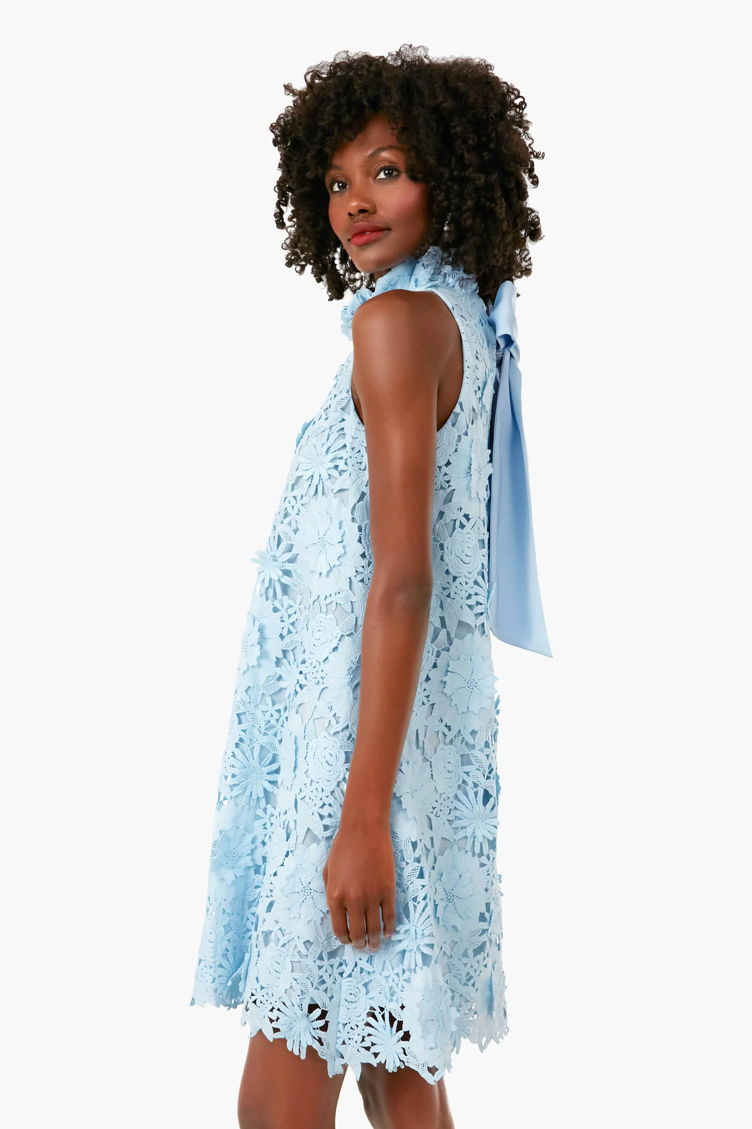 Serenity Blue Guipure Lace Blythe Dress sold by Tuckernuck product image thumbnail 3