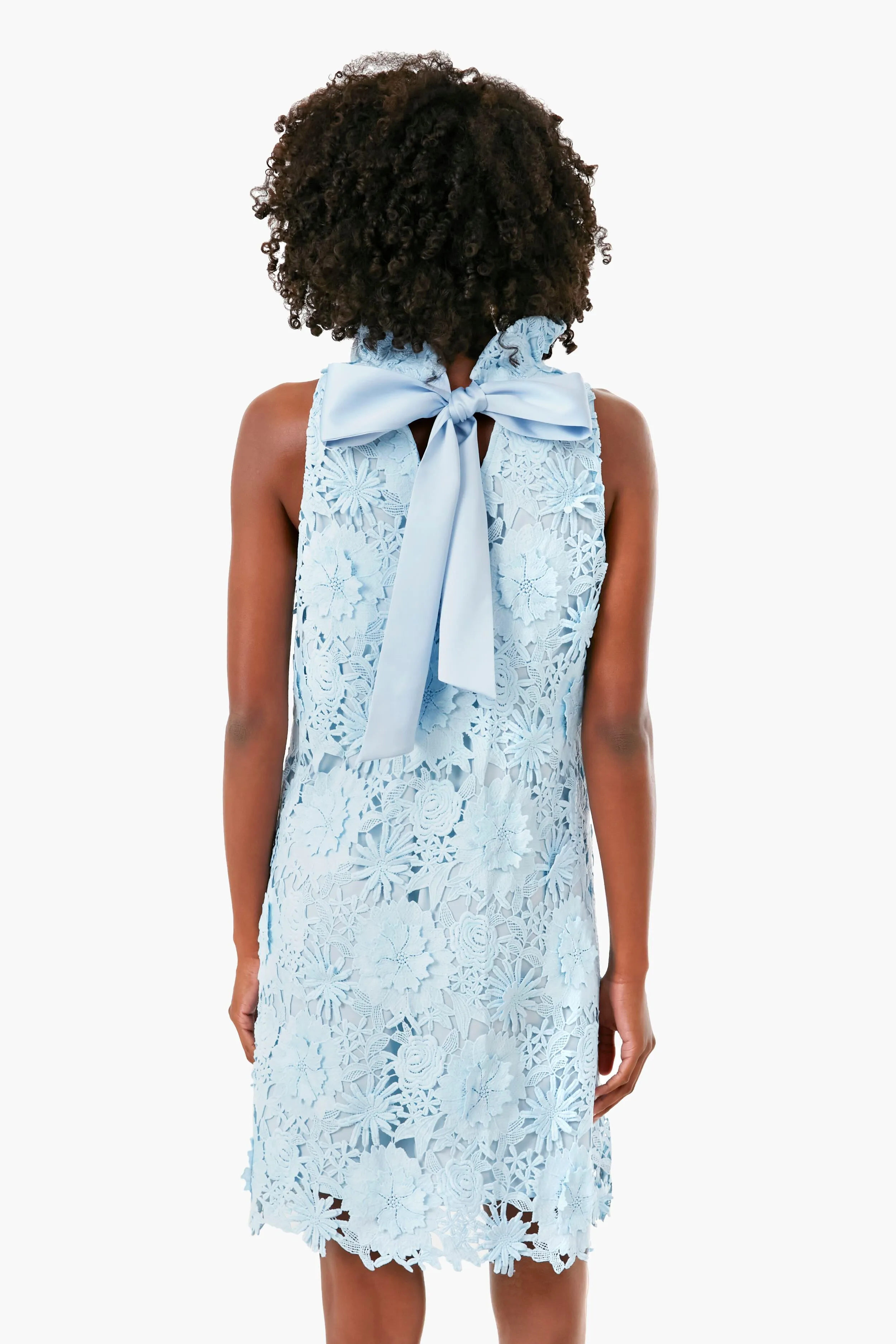 Serenity Blue Guipure Lace Blythe Dress sold by Tuckernuck product image thumbnail 4