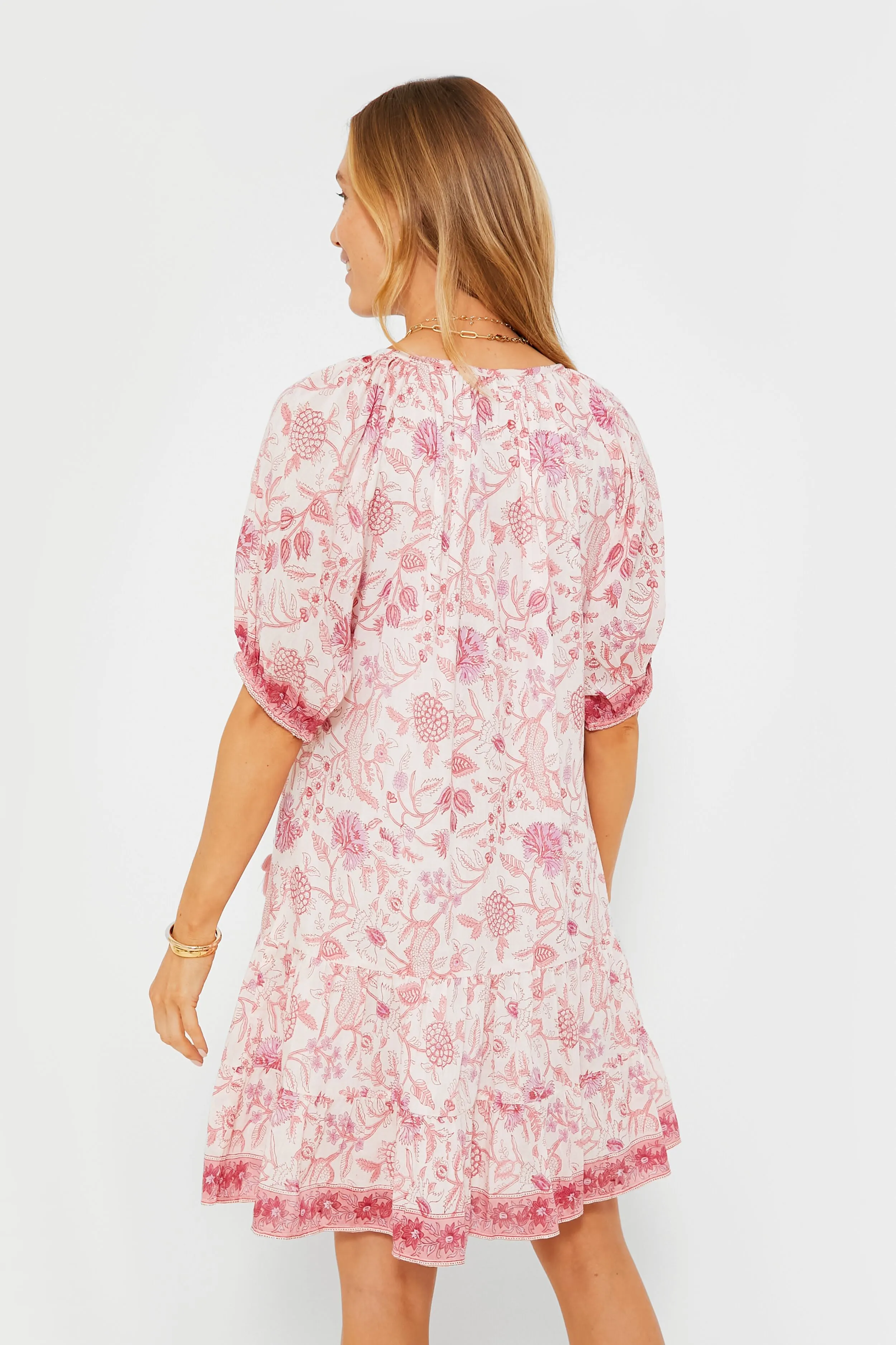 Pink and Red Romi Flounce Dress sold by Tuckernuck product image thumbnail 4