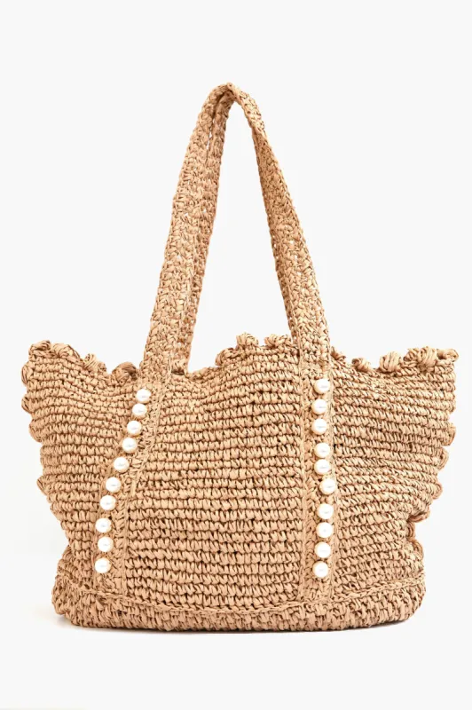 Sand Lisbeth Pearl Tote sold by Tuckernuck
