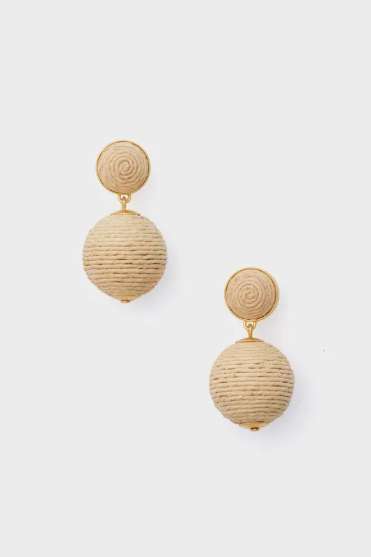 Petite Raffia Lantern Earrings sold by Tuckernuck
