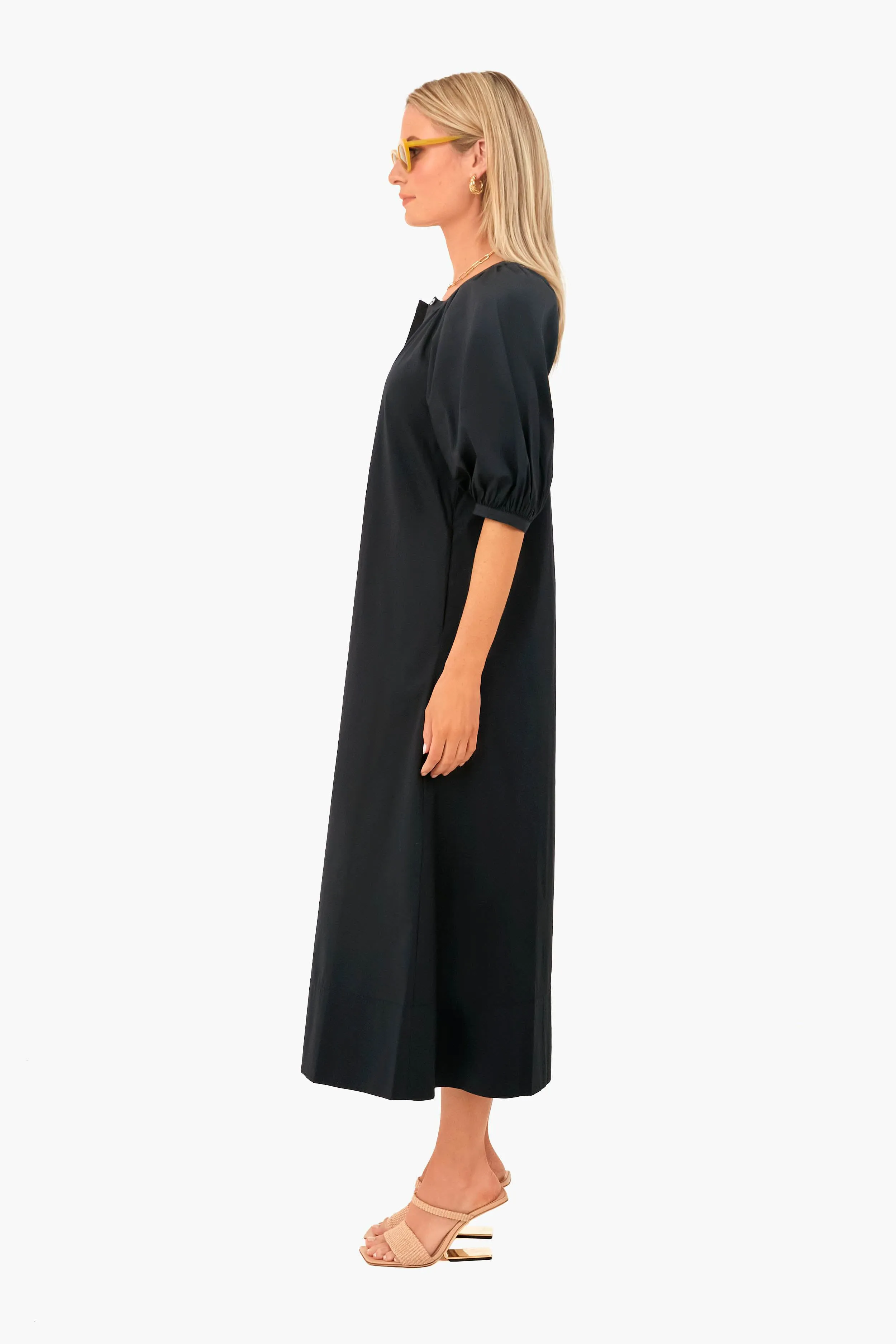 Black Vincent Midi Dress sold by Tuckernuck product image thumbnail 3