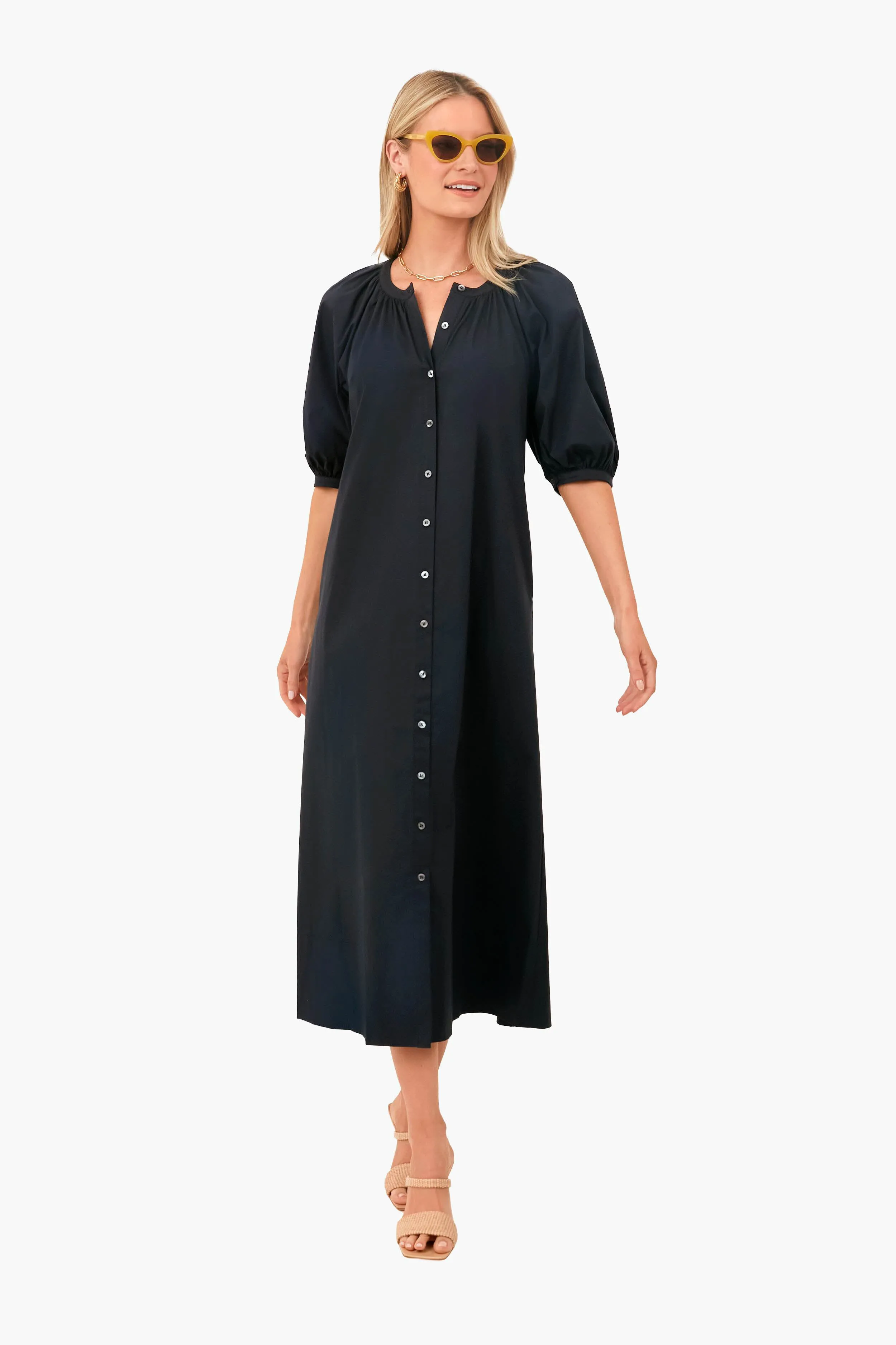 Black Vincent Midi Dress sold by Tuckernuck