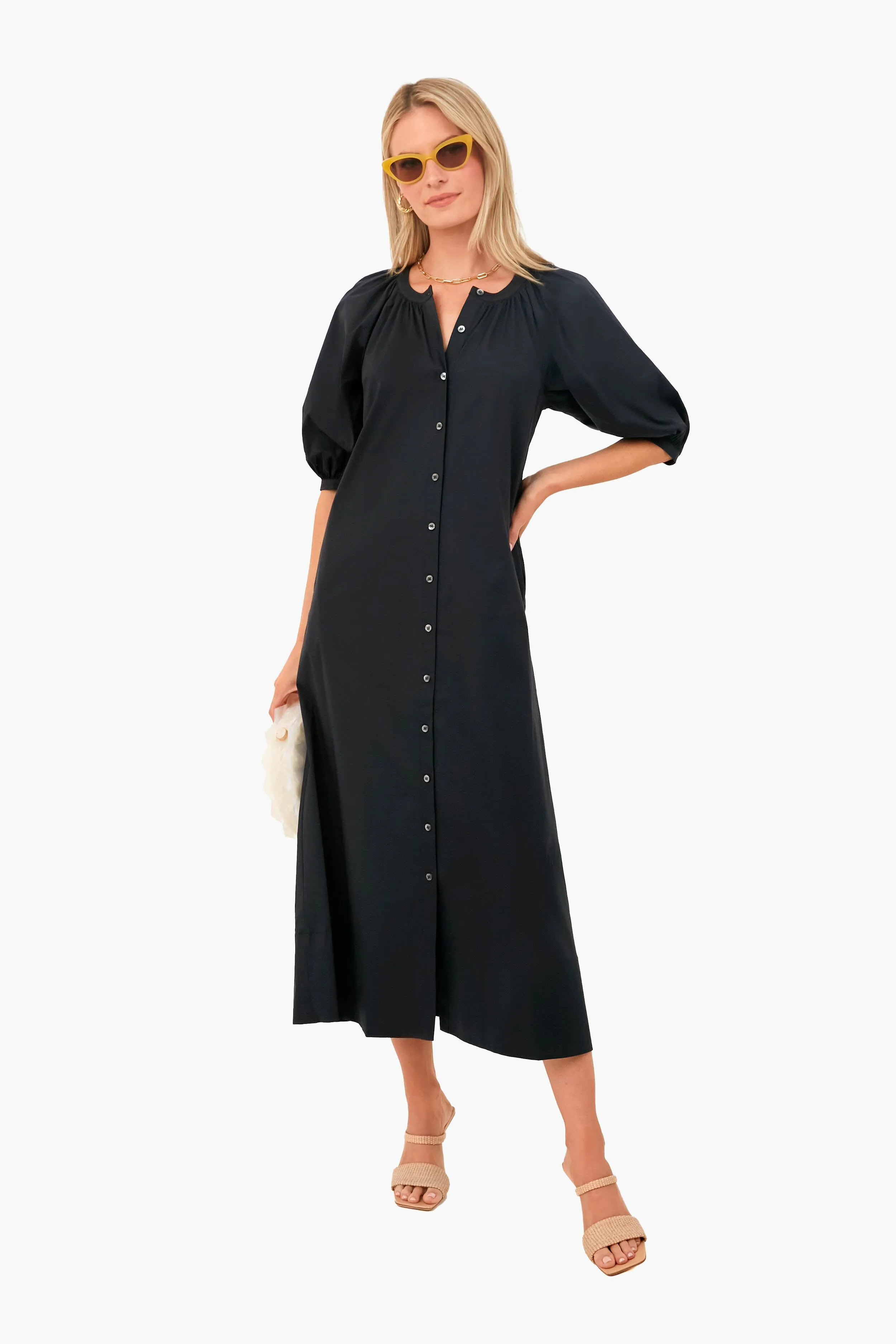 Black Vincent Midi Dress sold by Tuckernuck product image thumbnail 2