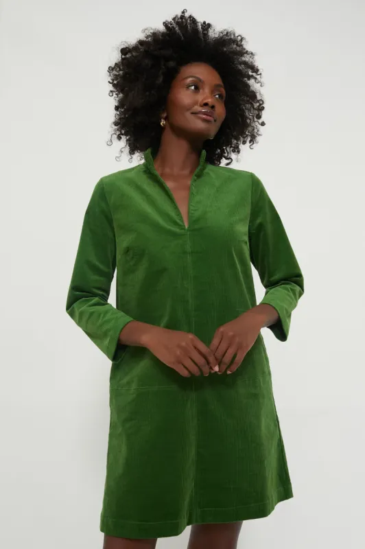 Green Corduroy Clifton Dress sold by Tuckernuck