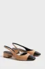 Black Natural Cecile Sling Back Heels sold by Tuckernuck