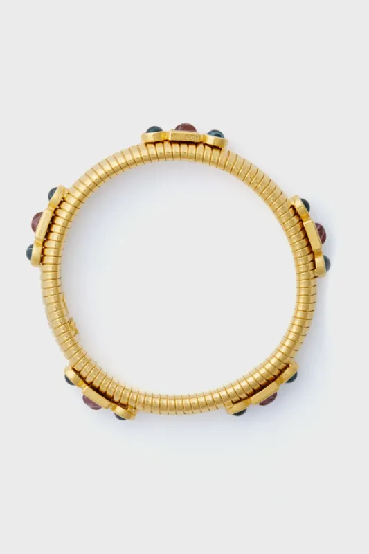 Amber and Sapphire Byzantine Cobra Bracelet made by Tuckernuck