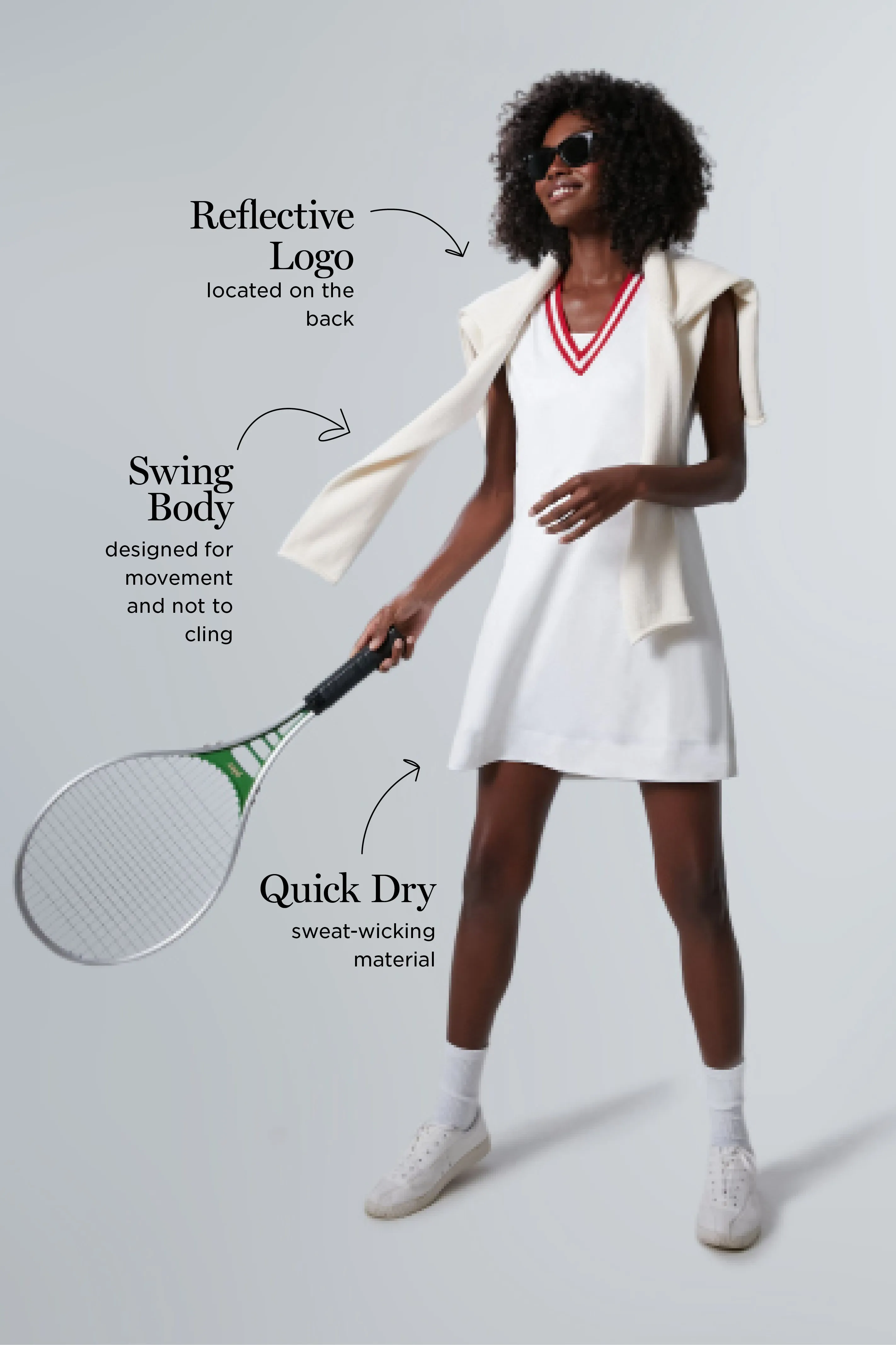 White and Retro Red Suzanne Tennis Dress sold by Tuckernuck product image thumbnail 3