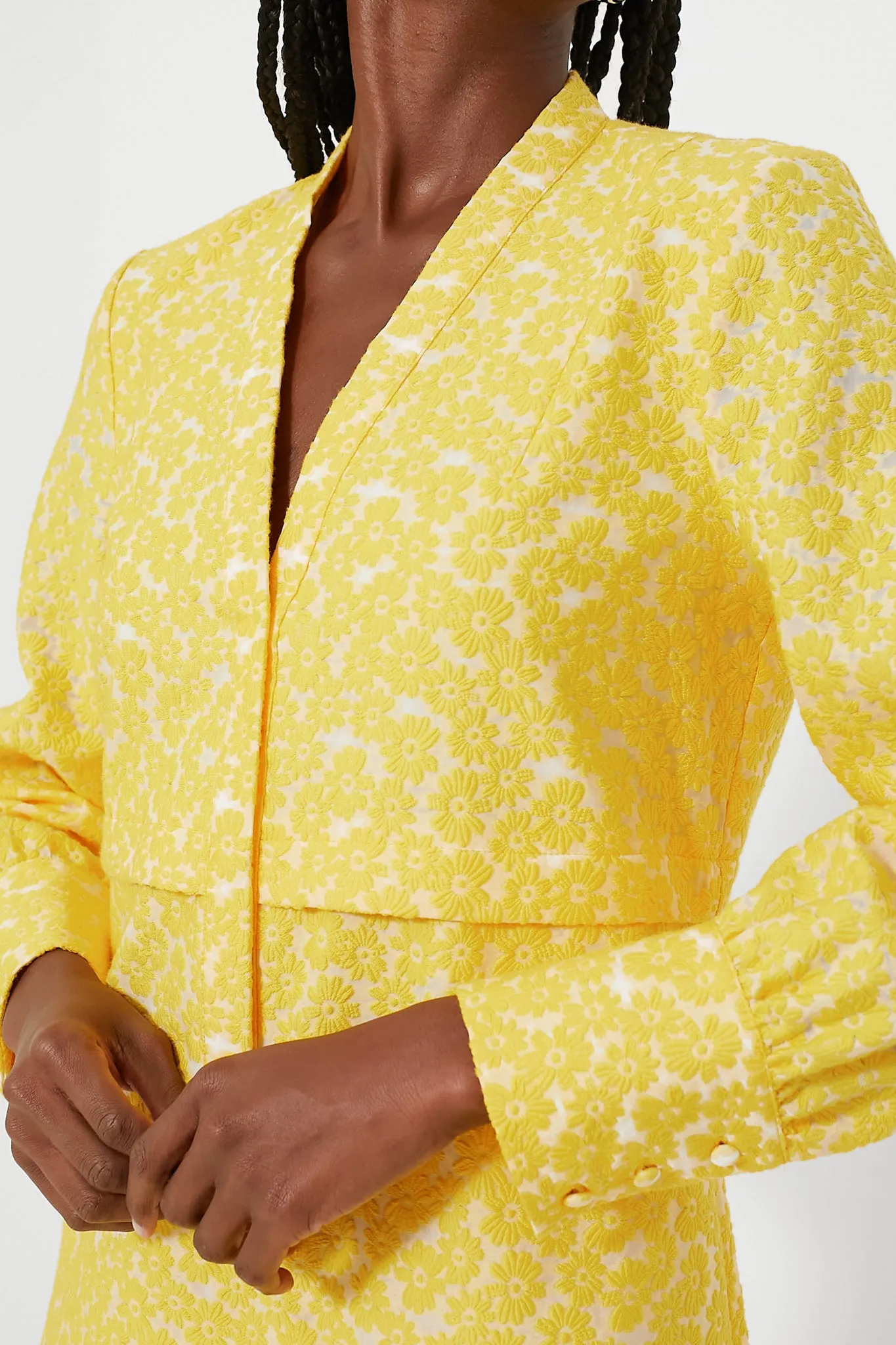 Yellow Daisy Jacquard Aurelia Dress sold by Tuckernuck product image thumbnail 5