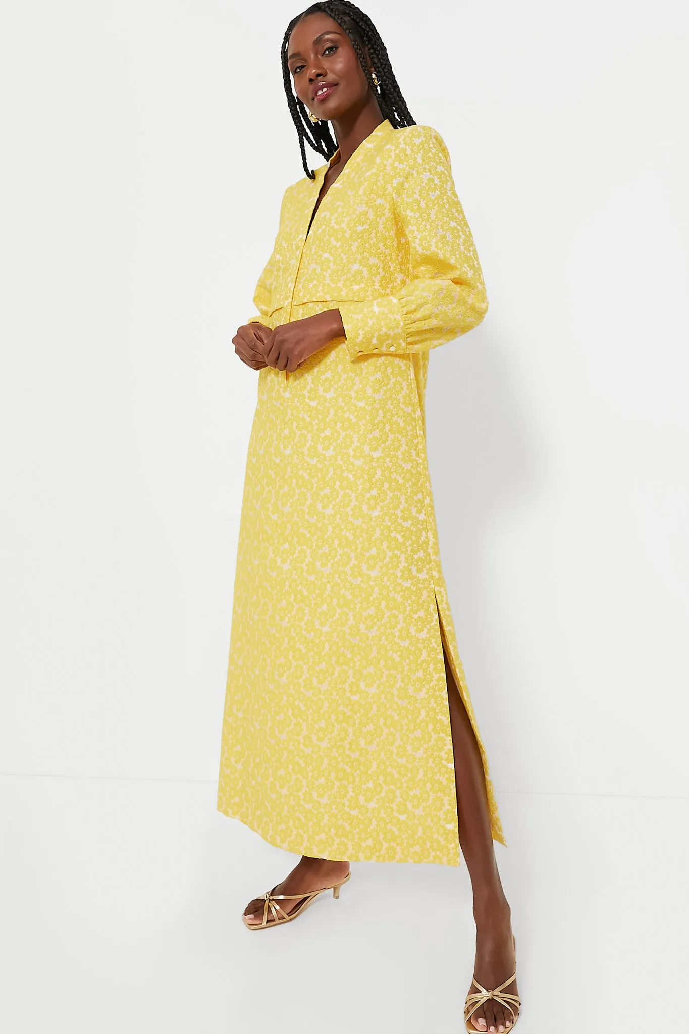 Yellow Daisy Jacquard Aurelia Dress sold by Tuckernuck product image thumbnail 2
