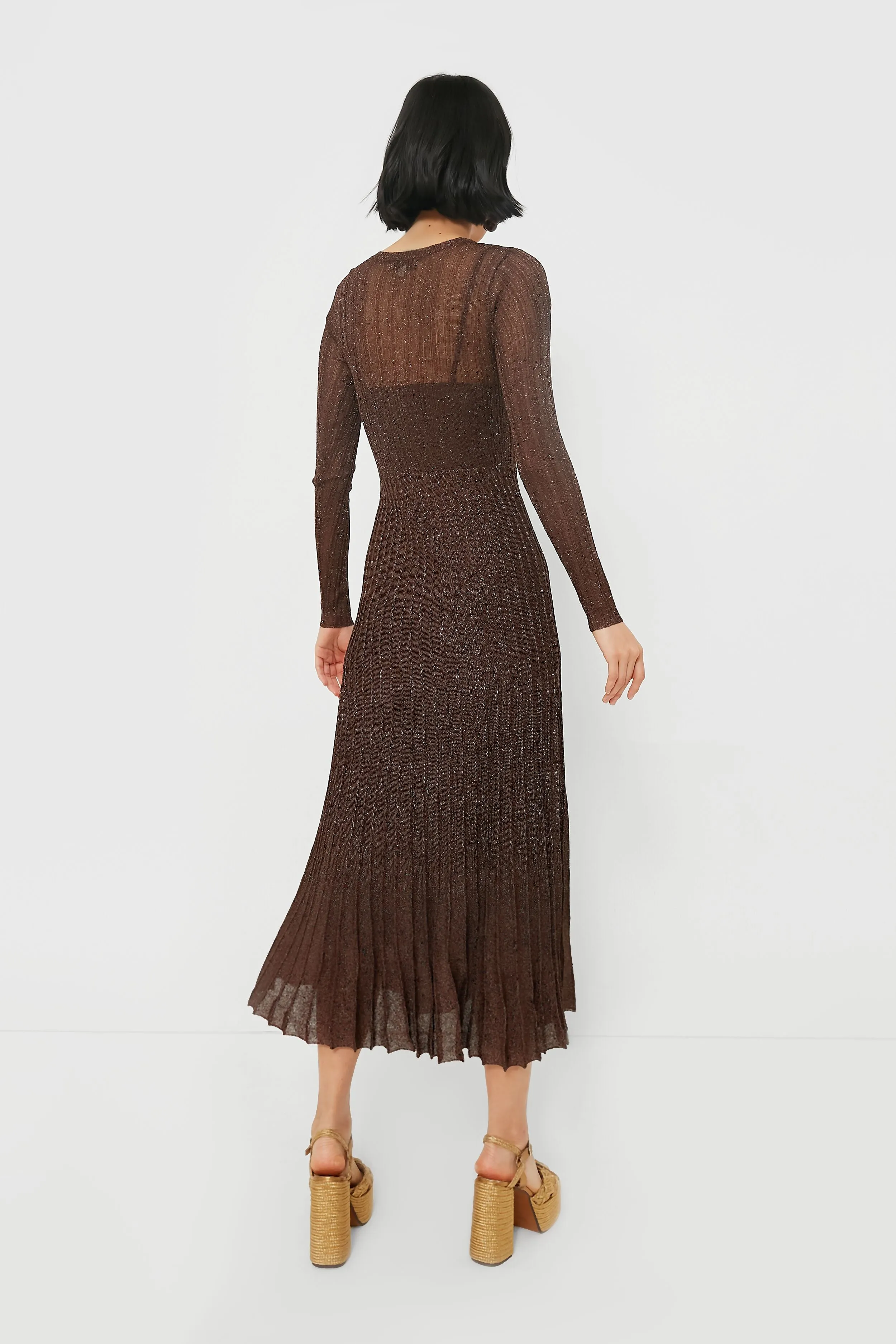 Exclusive Brown Long Sleeve Maxi Dress sold by Tuckernuck product image thumbnail 4