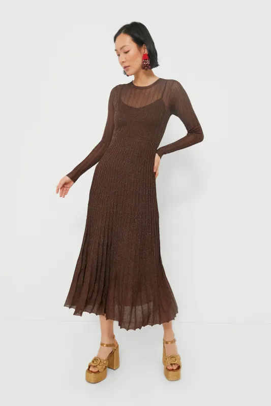 Exclusive Brown Long Sleeve Maxi Dress sold by Tuckernuck