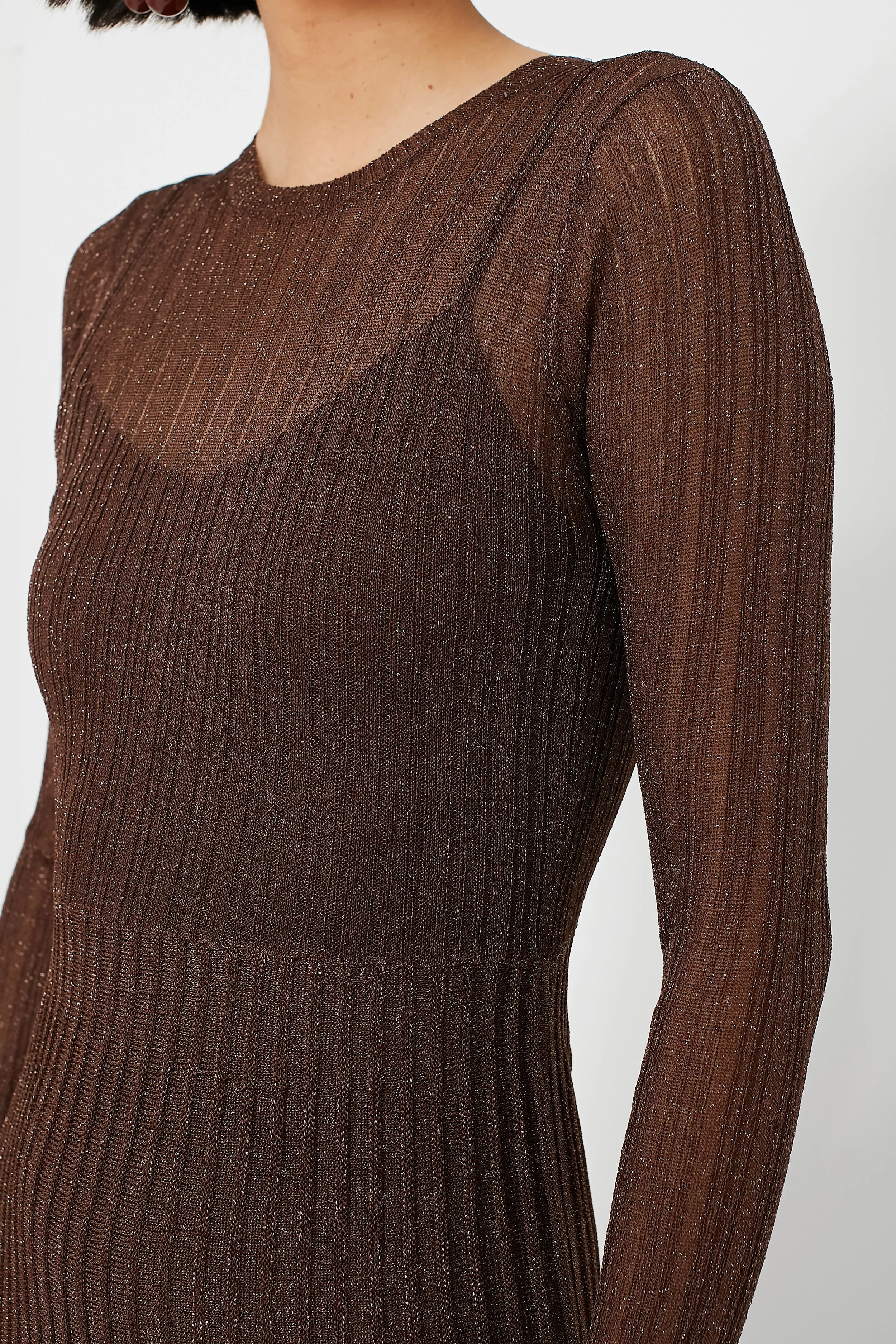 Exclusive Brown Long Sleeve Maxi Dress sold by Tuckernuck product image thumbnail 5