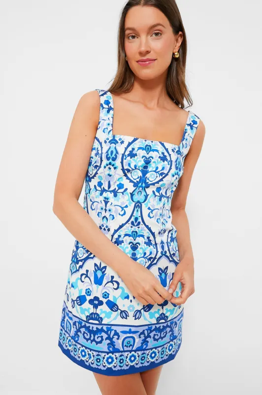 Damask Blue Anna Dress sold by Tuckernuck