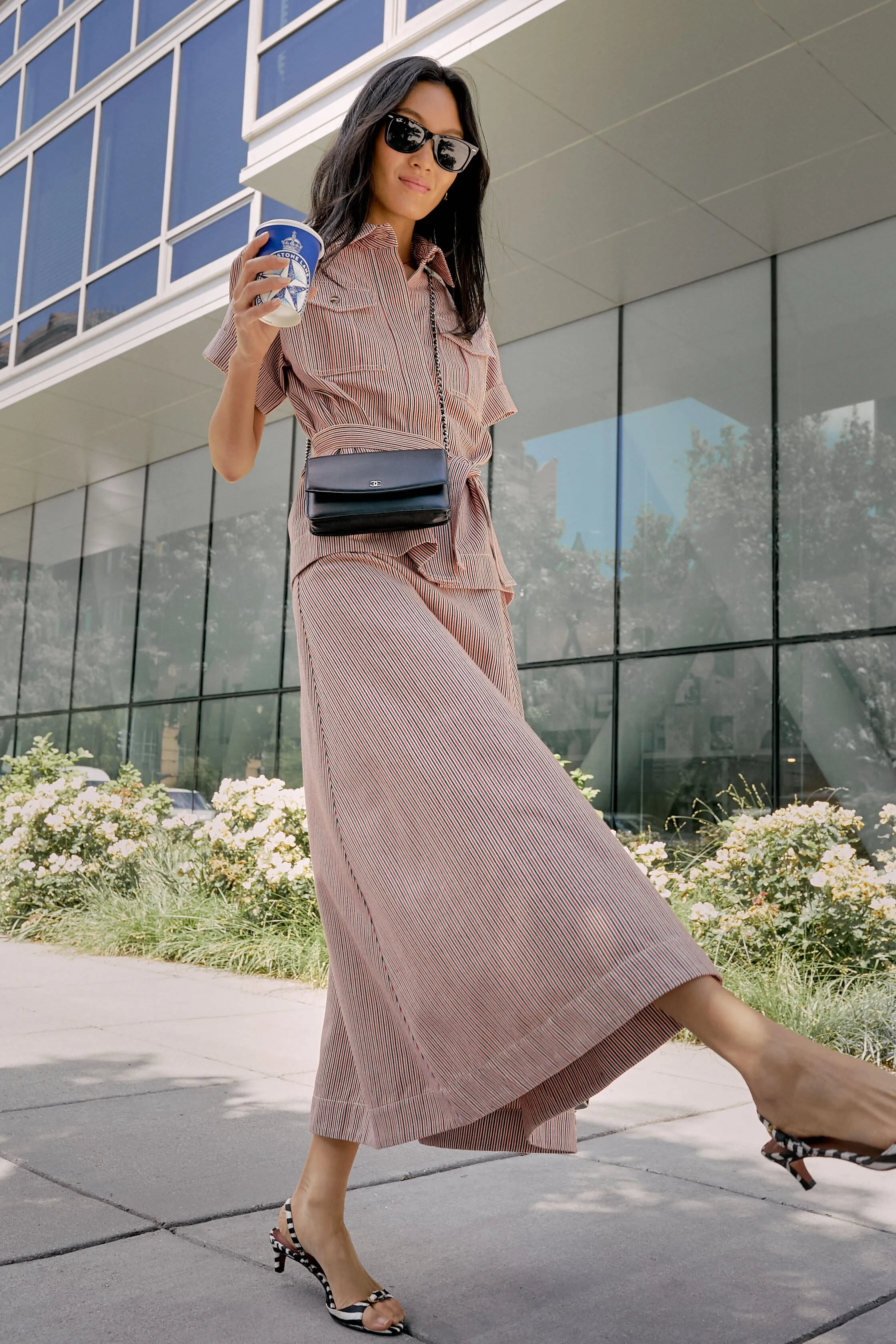 Red Stripe Evelyn Midi Skirt sold by Tuckernuck product image thumbnail 2