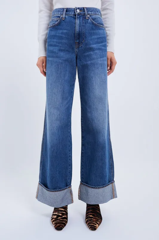 Rebel Stone Taylor Cuffed High Rise Wide Leg sold by Tuckernuck