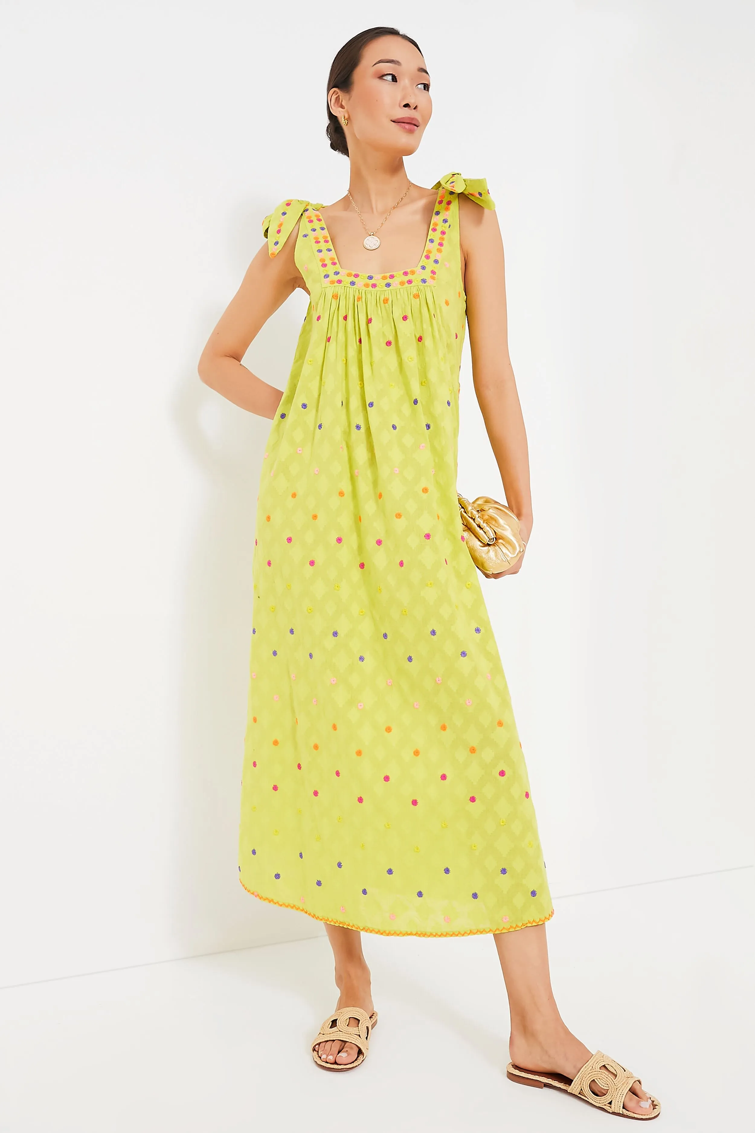Lime Jacquard Obsidian Dress sold by Tuckernuck product image thumbnail 2
