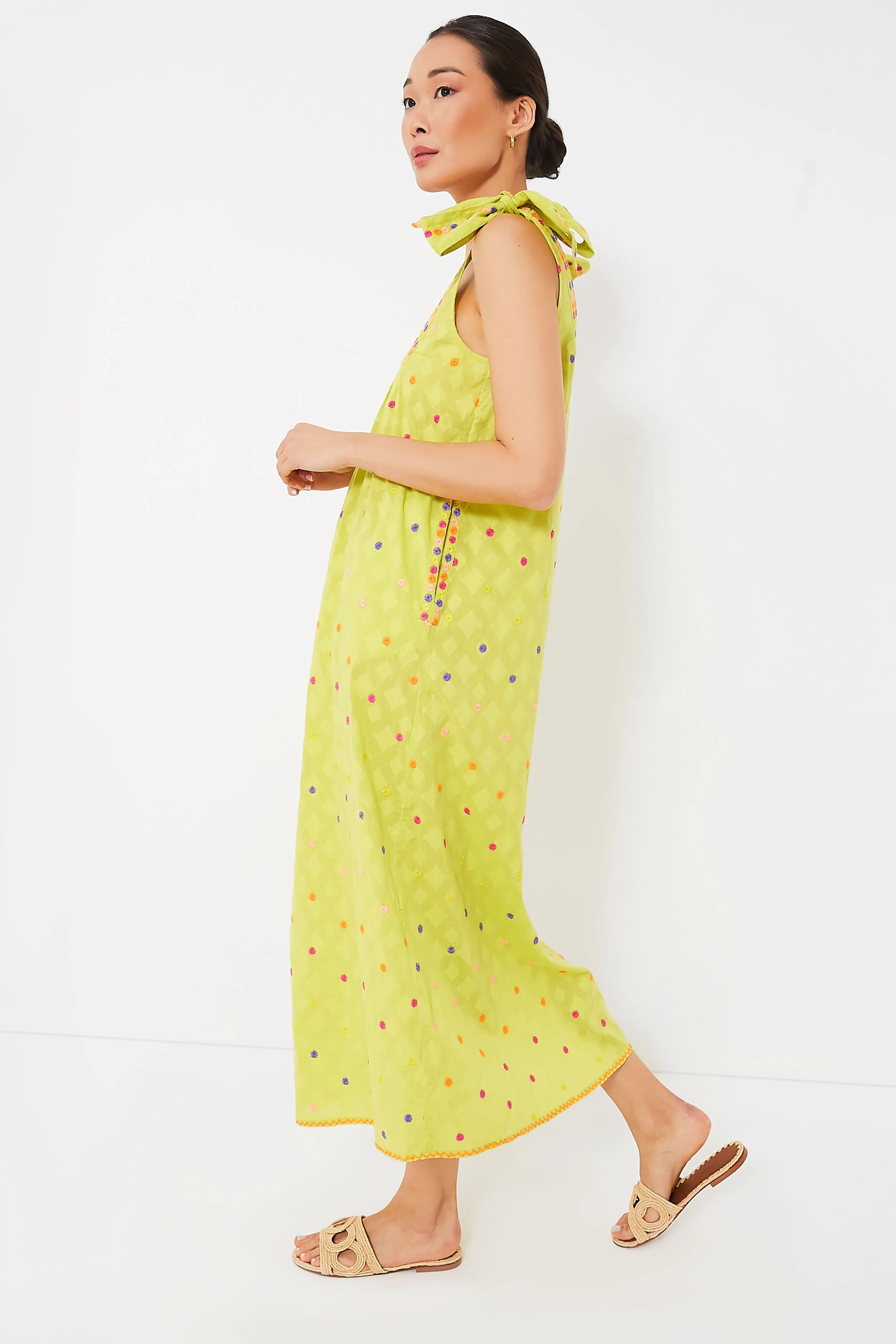 Lime Jacquard Obsidian Dress sold by Tuckernuck product image thumbnail 3
