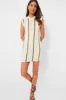 Ivory and Army Green Stripe Lanie Dress sold by Tuckernuck