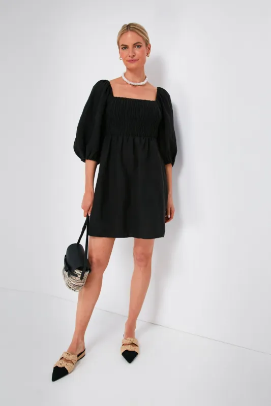 Black Annie Smocked Dress sold by Tuckernuck