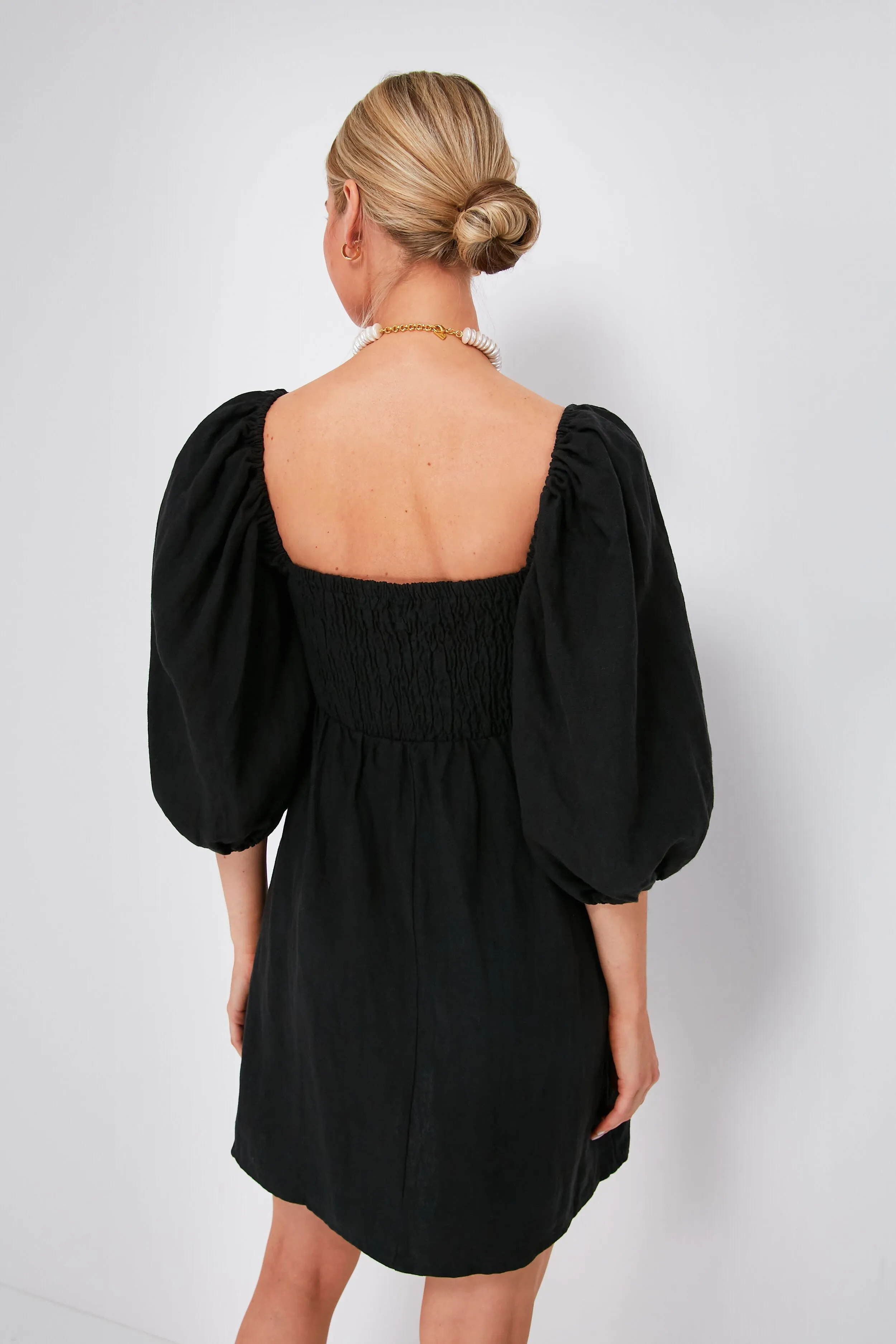 Black Annie Smocked Dress sold by Tuckernuck product image thumbnail 4