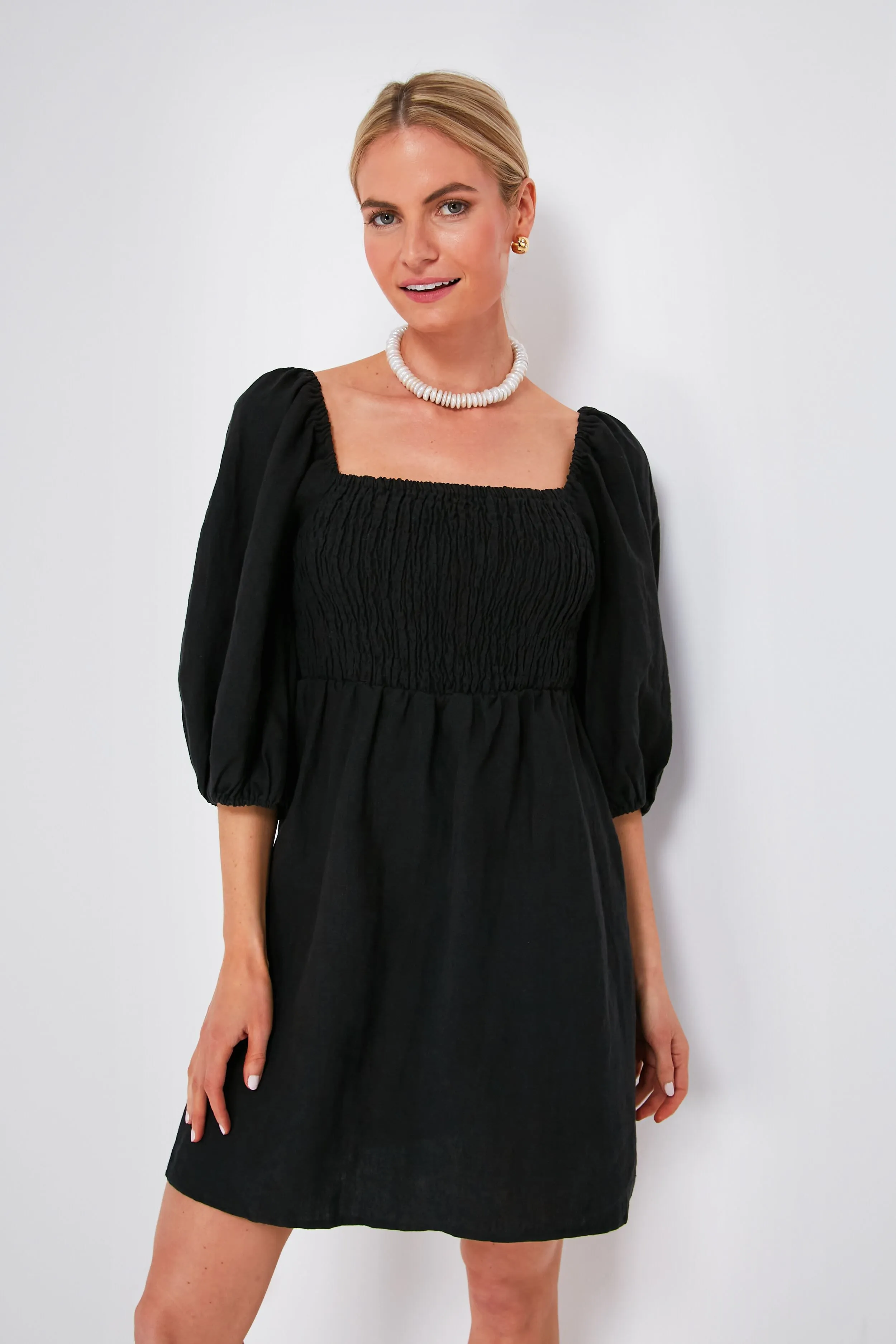 Black Annie Smocked Dress sold by Tuckernuck product image thumbnail 2