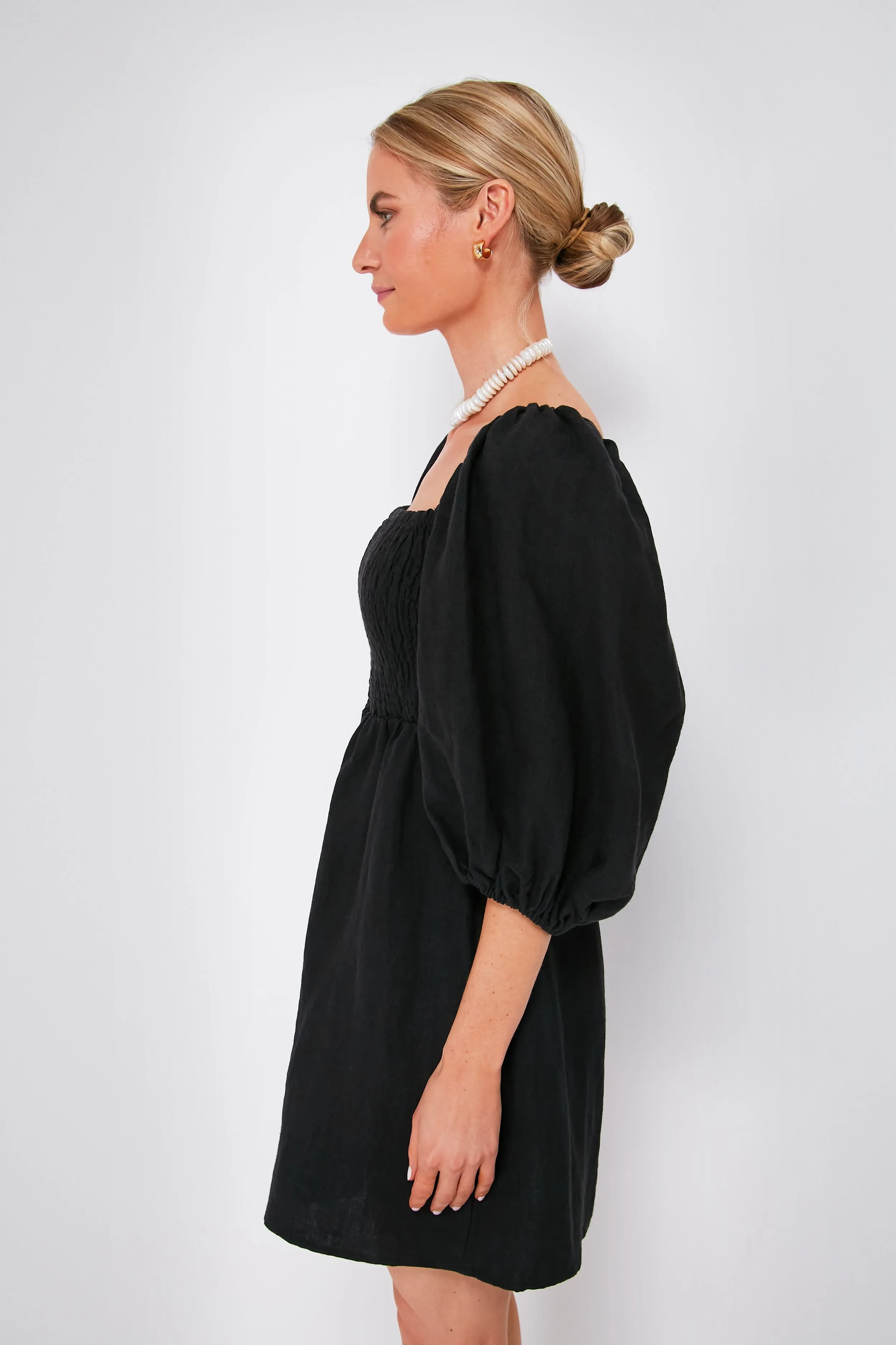 Black Annie Smocked Dress sold by Tuckernuck product image thumbnail 3