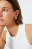 High Polish Gold Chunky Doune Hoops sold by Tuckernuck